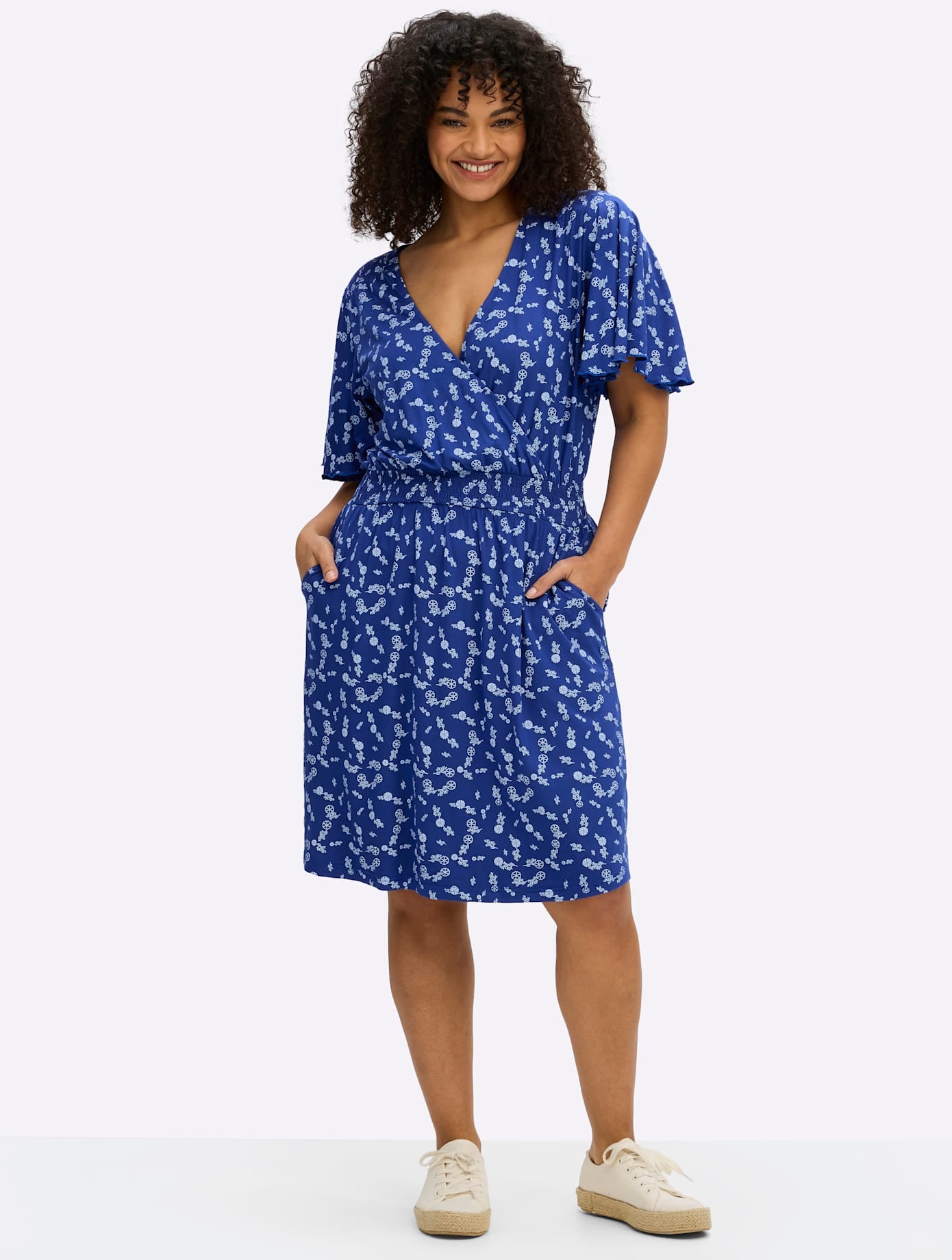 Sheego Sommerkleid »Jersey-Kleid« Eingrifftaschen