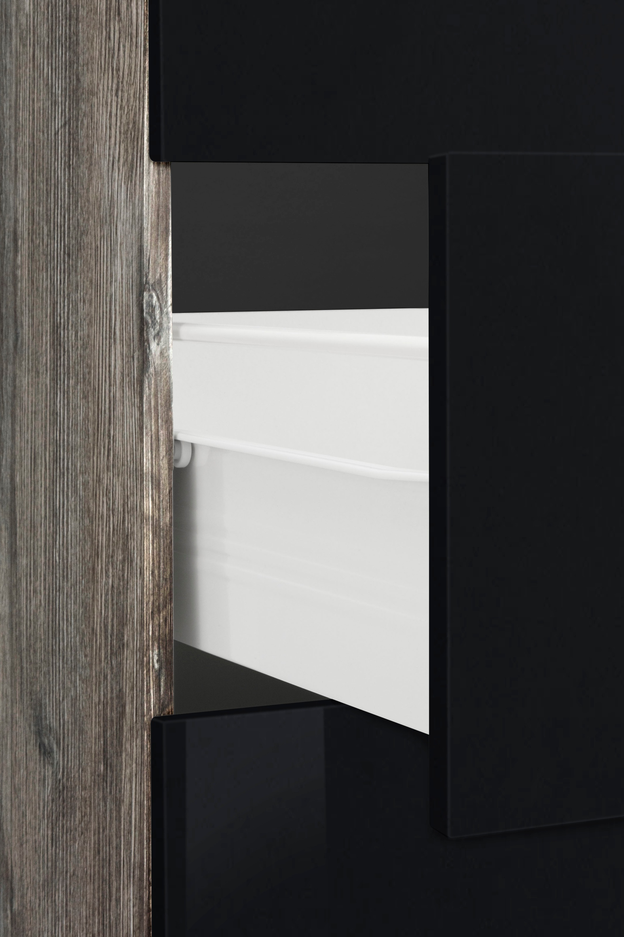 KOCHSTATION Küchenzeile »KS-Brindisi Breite 330 cm«, wahlweise mit E-Geräten und Induktion, mit MDF-Fronten und Regal