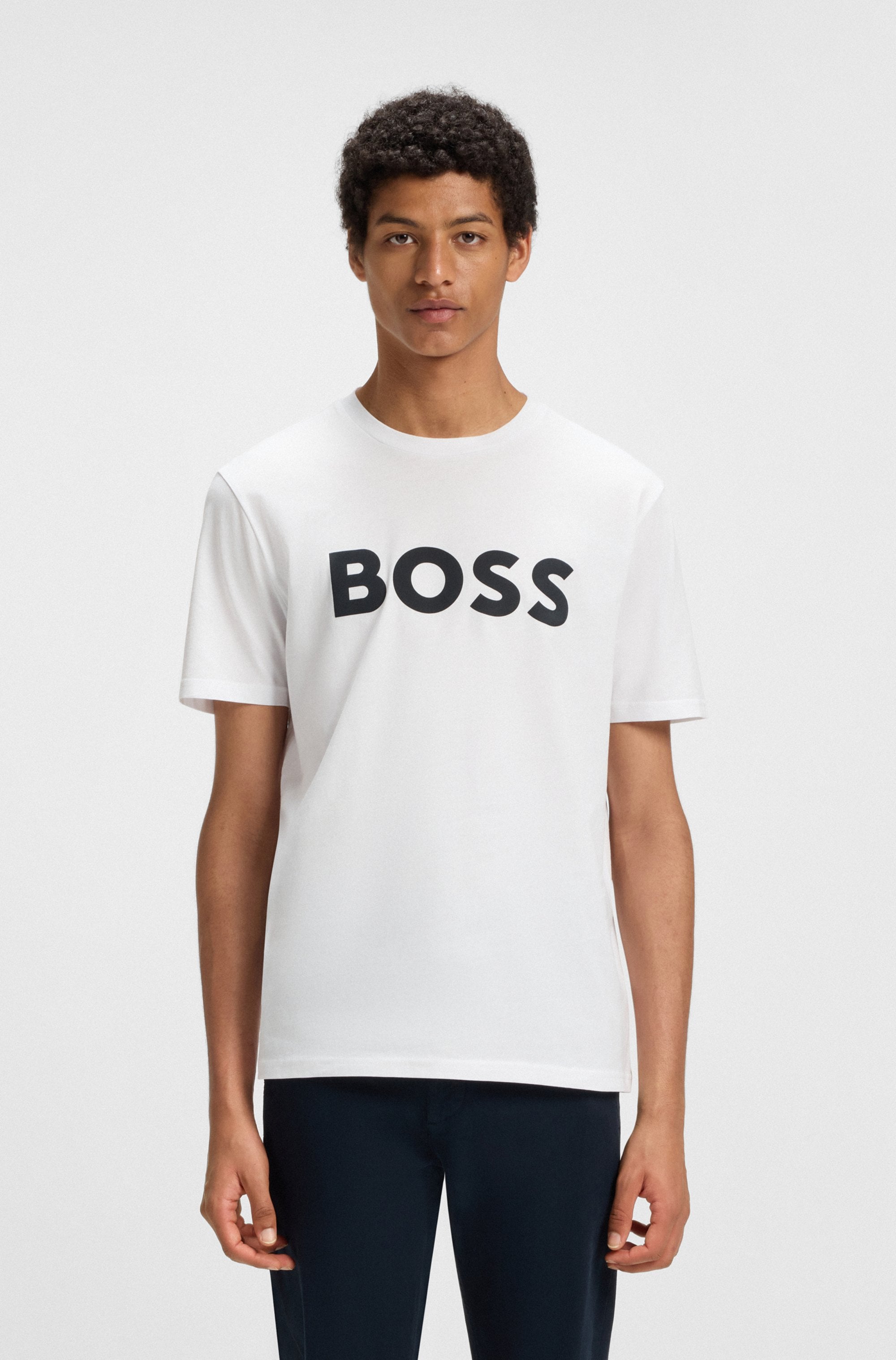 BOSS ORANGE T-Shirt »Thinking 1«, mit großem BOSS Druck auf der Brust