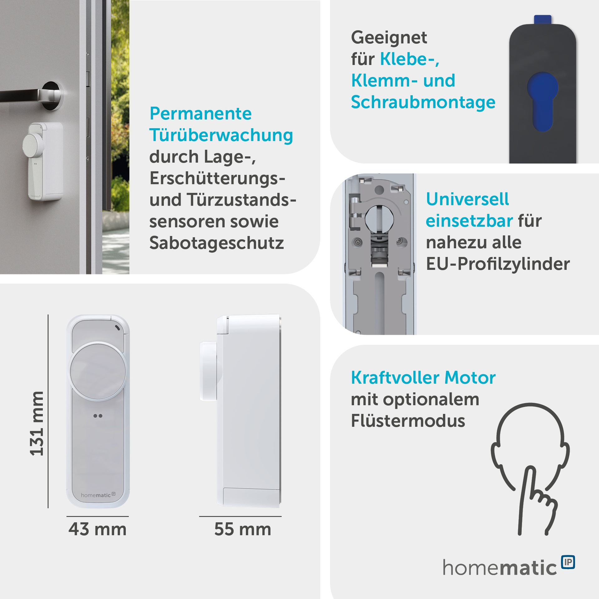 Homematic IP Smart-Home-Zubehör »Türschlossantrieb – pro«