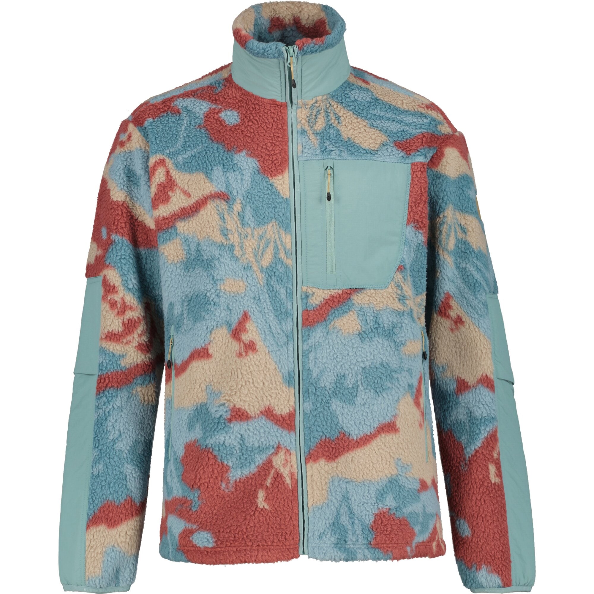Icepeak Fleeceshirt »H PRINT FLEECEJACKE MEMPHIS«, mit kontrastfarbenem Logopatch am Oberarm