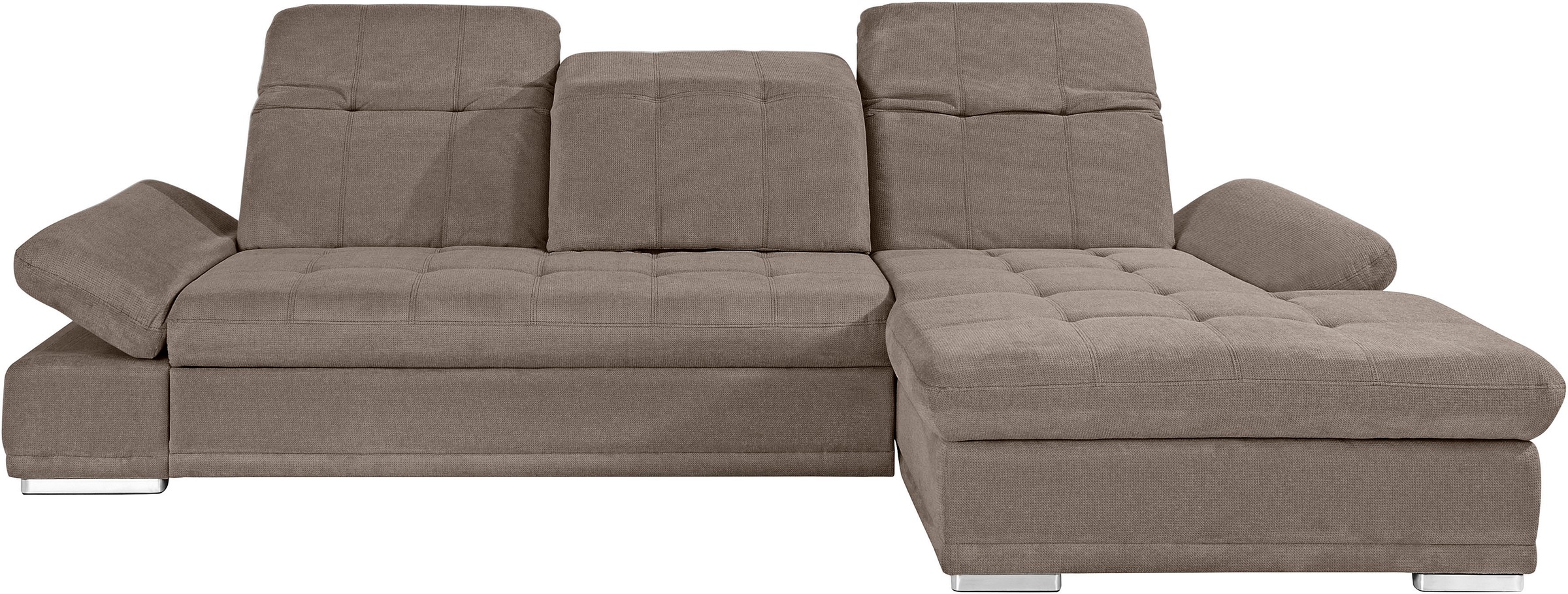 COTTA Ecksofa »Holiday L-Form mit Sitztiefen-, Armteil- und Kopfteilverstellung«, wahlweise mit Bettfunktion & Bettkasten