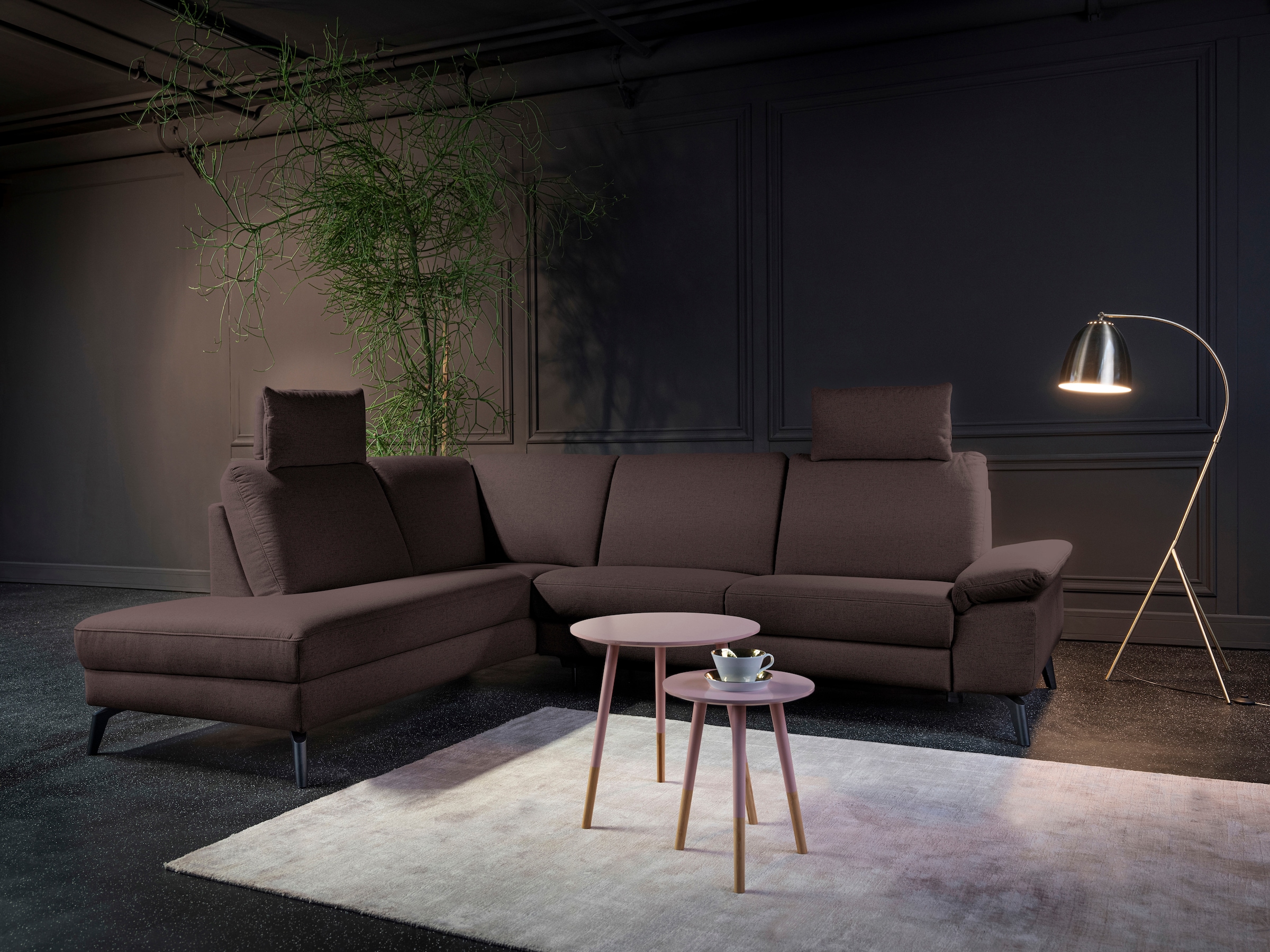 alina Ecksofa, inkl. Kopfstützen, wahlweise mit Relaxfunktion, Breite: 267 cm