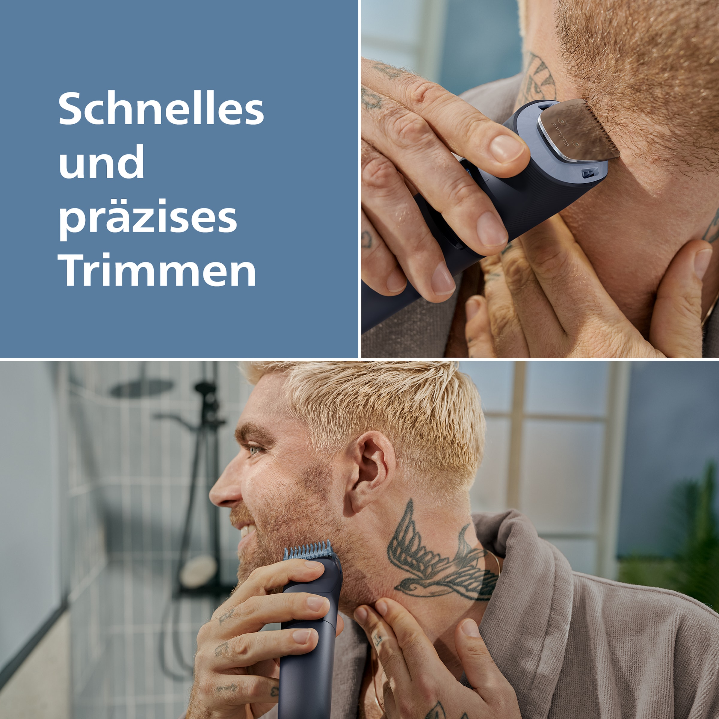 Philips Bartschneider »Serie 3000 BT3620/15«, 2 Aufsätze, mit 40 einstellbaren Schnittlängen, inkl. Reinigungsbürste