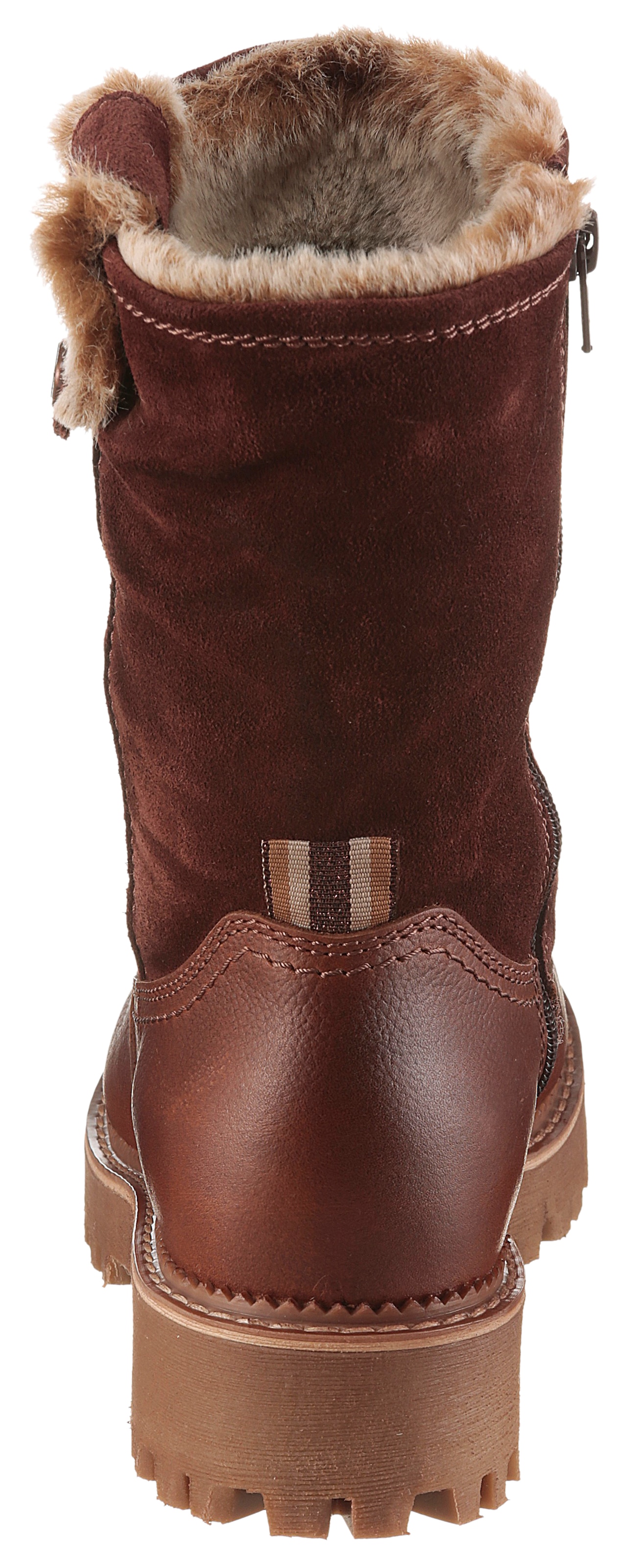 Tamaris Winterstiefelette  , Blockabsatz, Winterboots mit Falten im slouchy Look