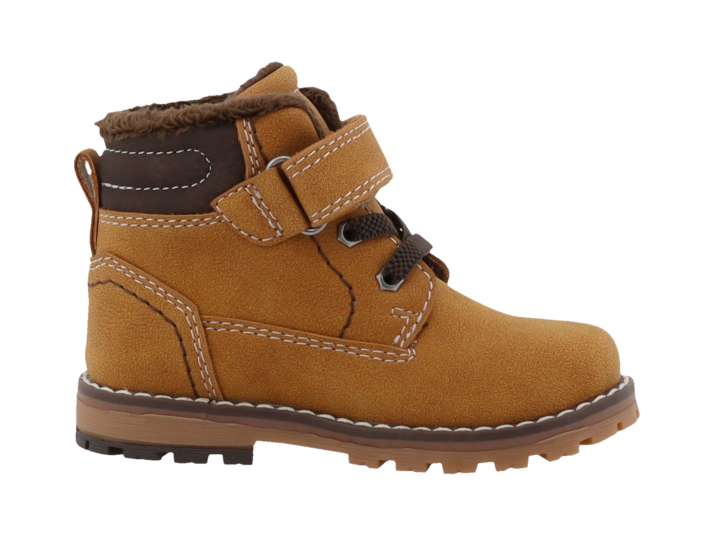 TOM TAILOR Winterstiefelette  Klettboots, Schnürboots mit Kontrastbesatz