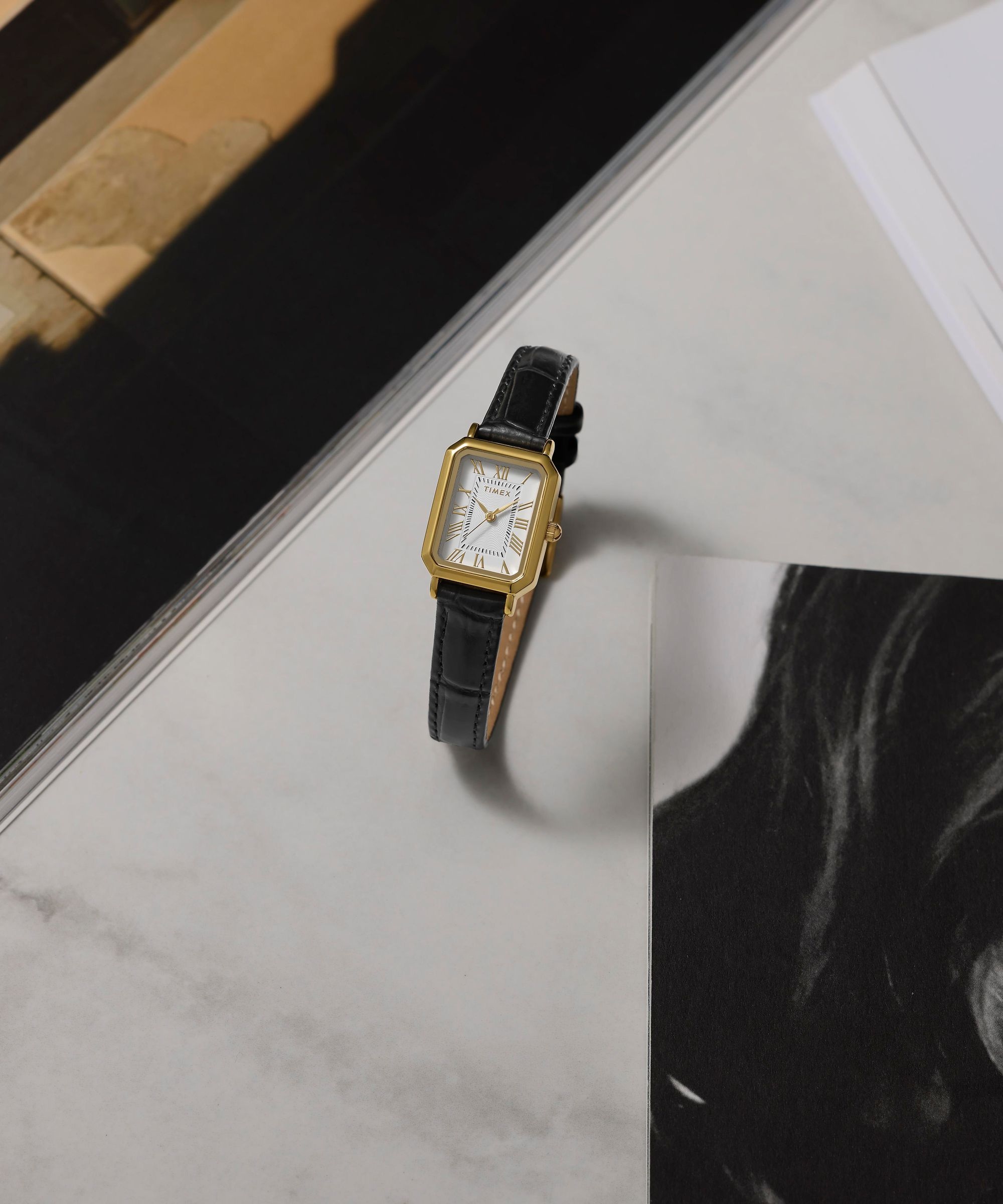 Timex Quarzuhr »Vivienne Trend« Armbanduhr, Damenuhr, Lederarmband, analog
