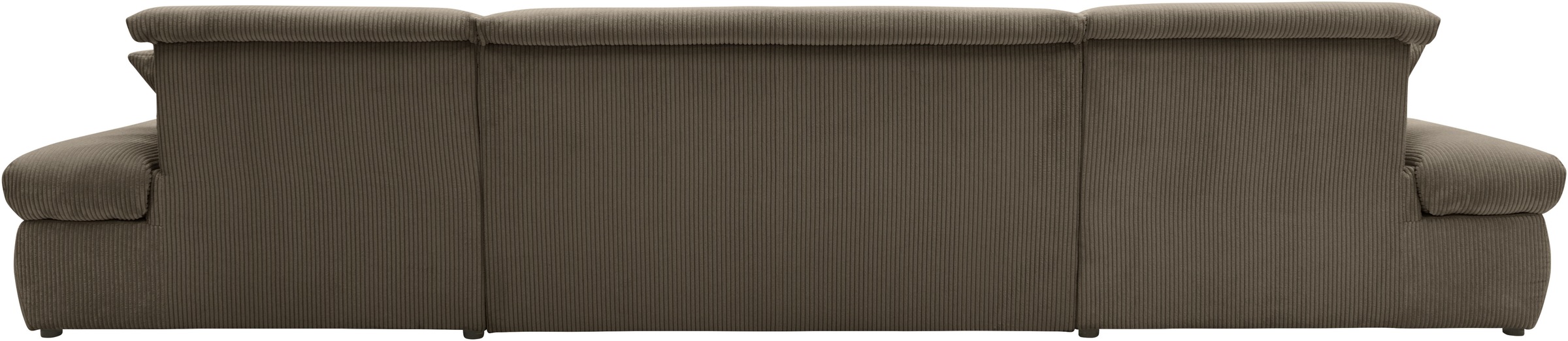 DOMO collection Wohnlandschaft »Moric wahlweise mit Bettfunktion und Armteilverstellung, XXL«, U-Form, beidseitig mit Recamiere, incl. Zierkissen, Cord-Bezug