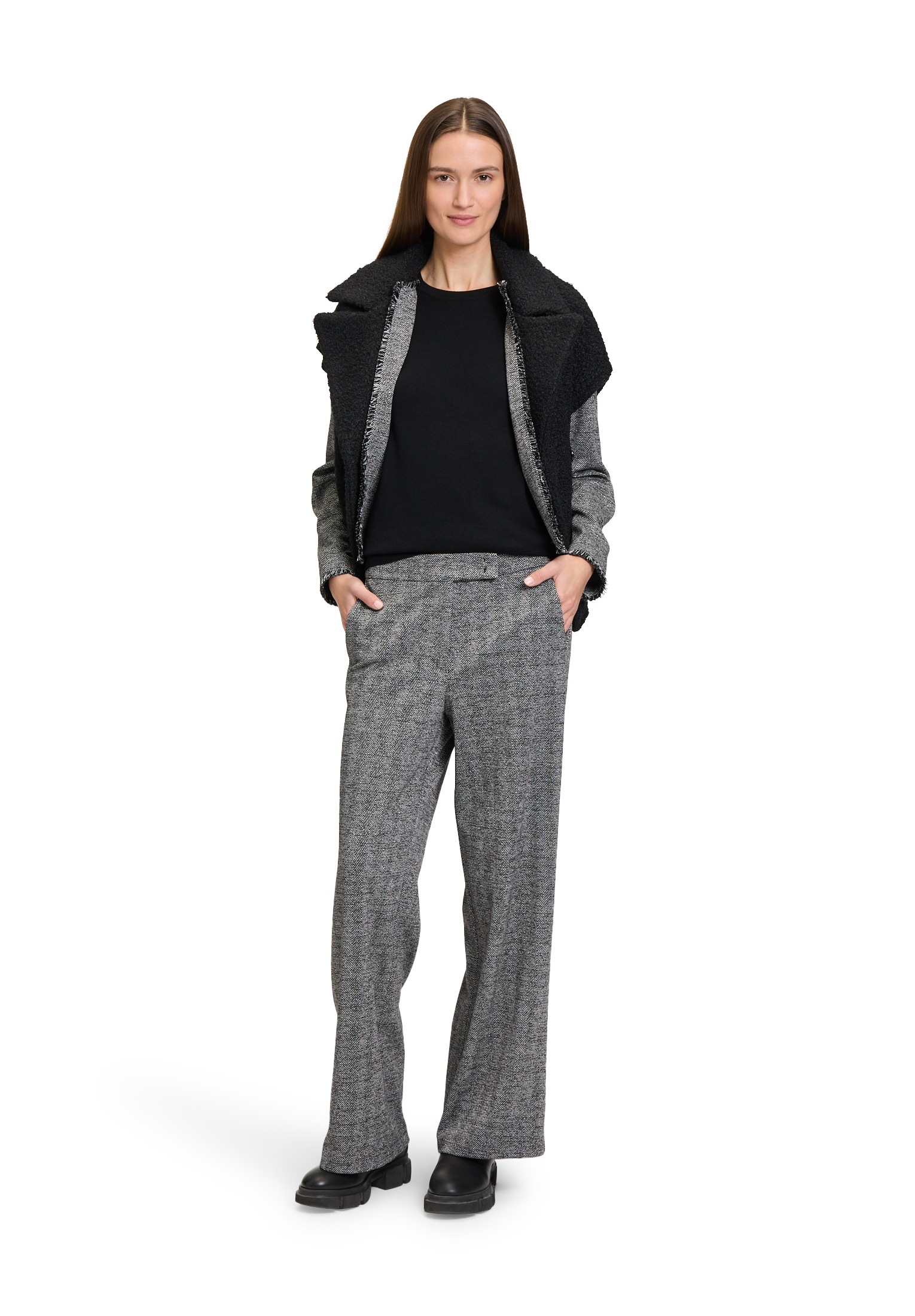 Betty&Co Rundhalspullover »Feinstrickpullover mit Rundhalsausschnitt«