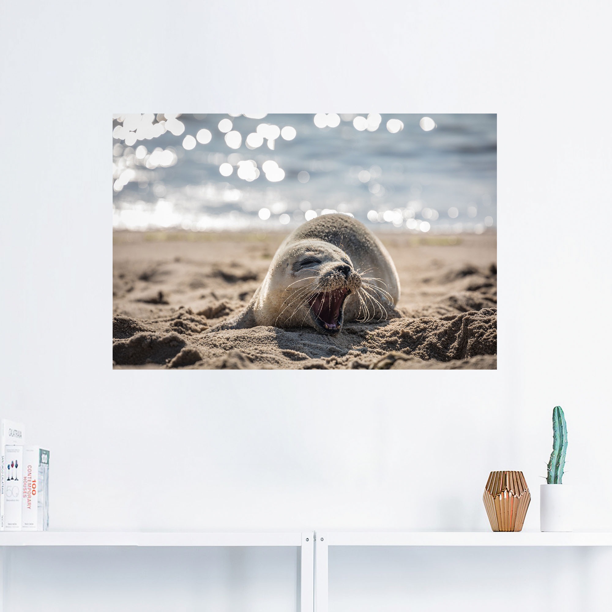 Artland Wandbild »Baby-Robbe am Strand von List, Sylt«, Robben, (1 St.), als Poster, Wandaufkleber in verschied. Größen