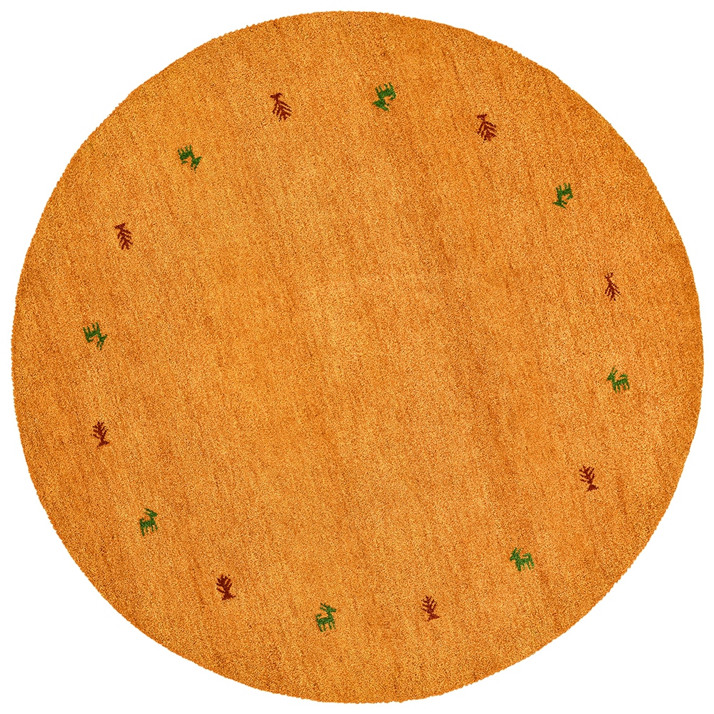 THEKO Wollteppich »Gabbeh Motiv, Handweb Teppich, Tiermotiv,  reine Wolle, handgewebt« rund 14 mm Höhe reine Wolle, handgewebt, Wohnzimmer, Schlafzimmer, Esszimmer