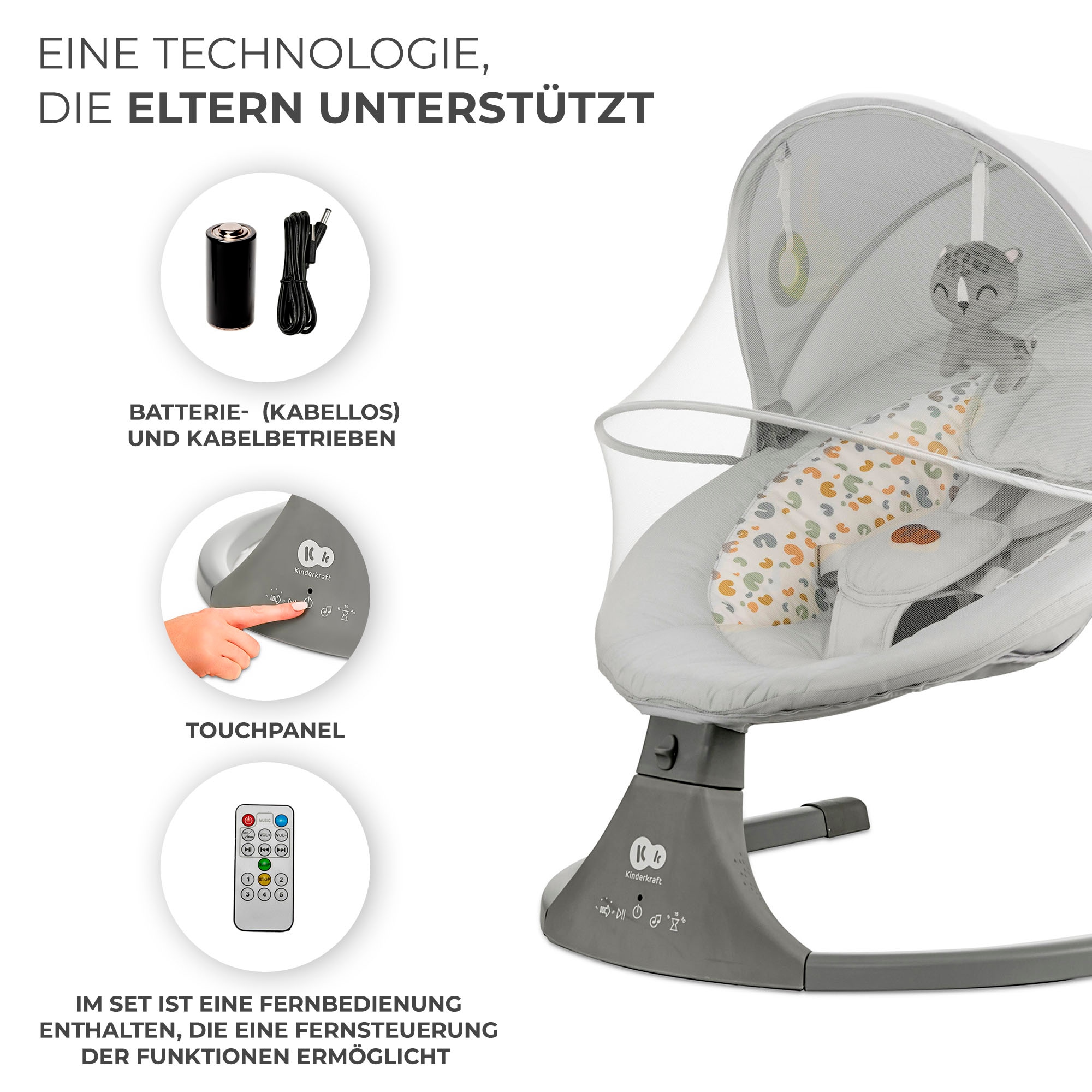 Kinderkraft Babywippe »LUMI 2« bis 9 kg