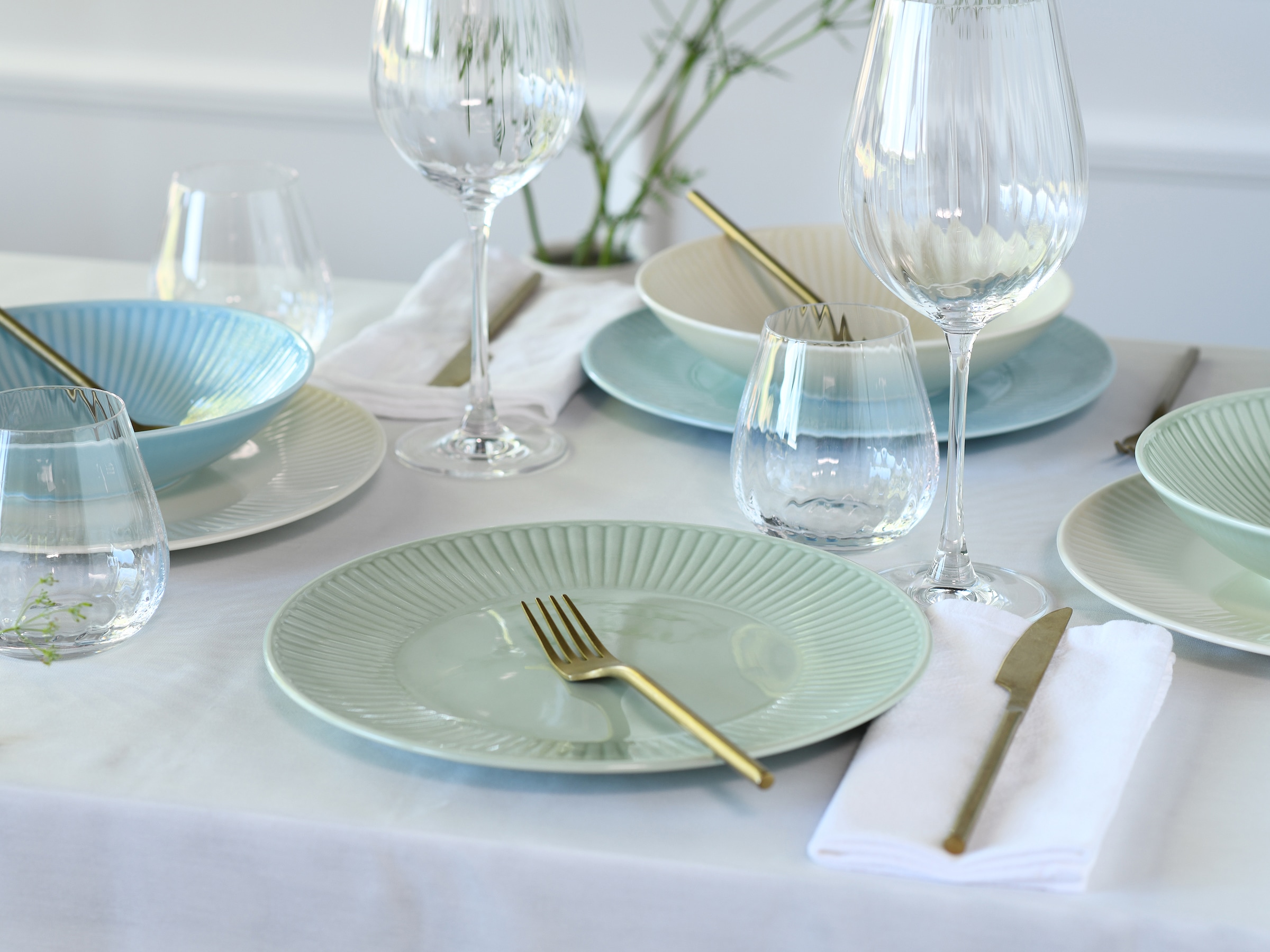 CreaTable Kombiservice »Valencia Pastell, Kombi-Service 30-tlg« Elegant, Boho Chic