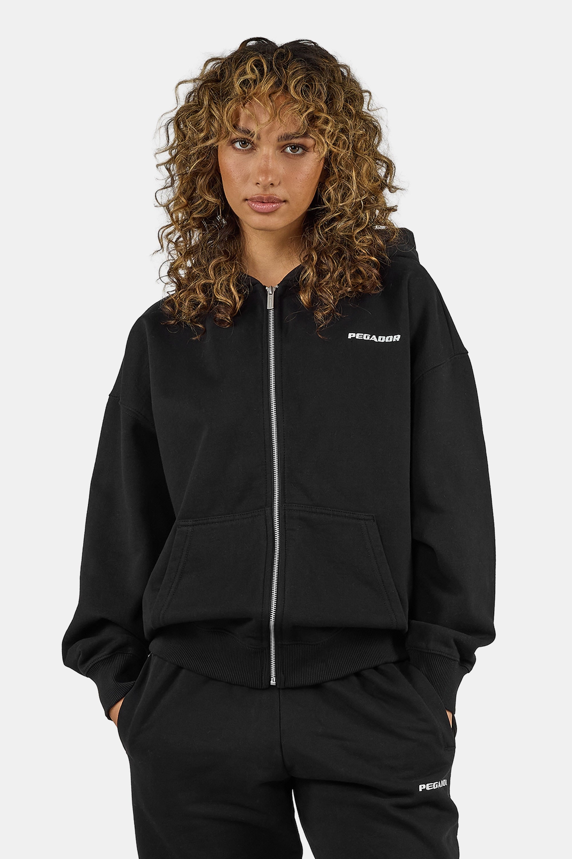 PEGADOR Kapuzensweatjacke »Clarita Oversized Sweatjacket« Baumwollmischung, oversize