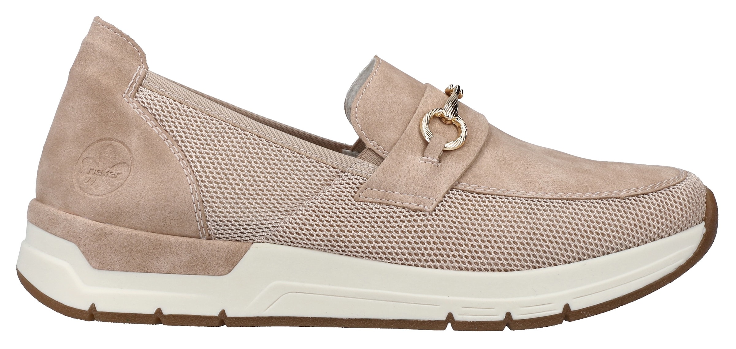 Rieker Slip-On Sneaker »Slipper vegan«, Slipper, Freizeitschuh mit eleganter Zierspange