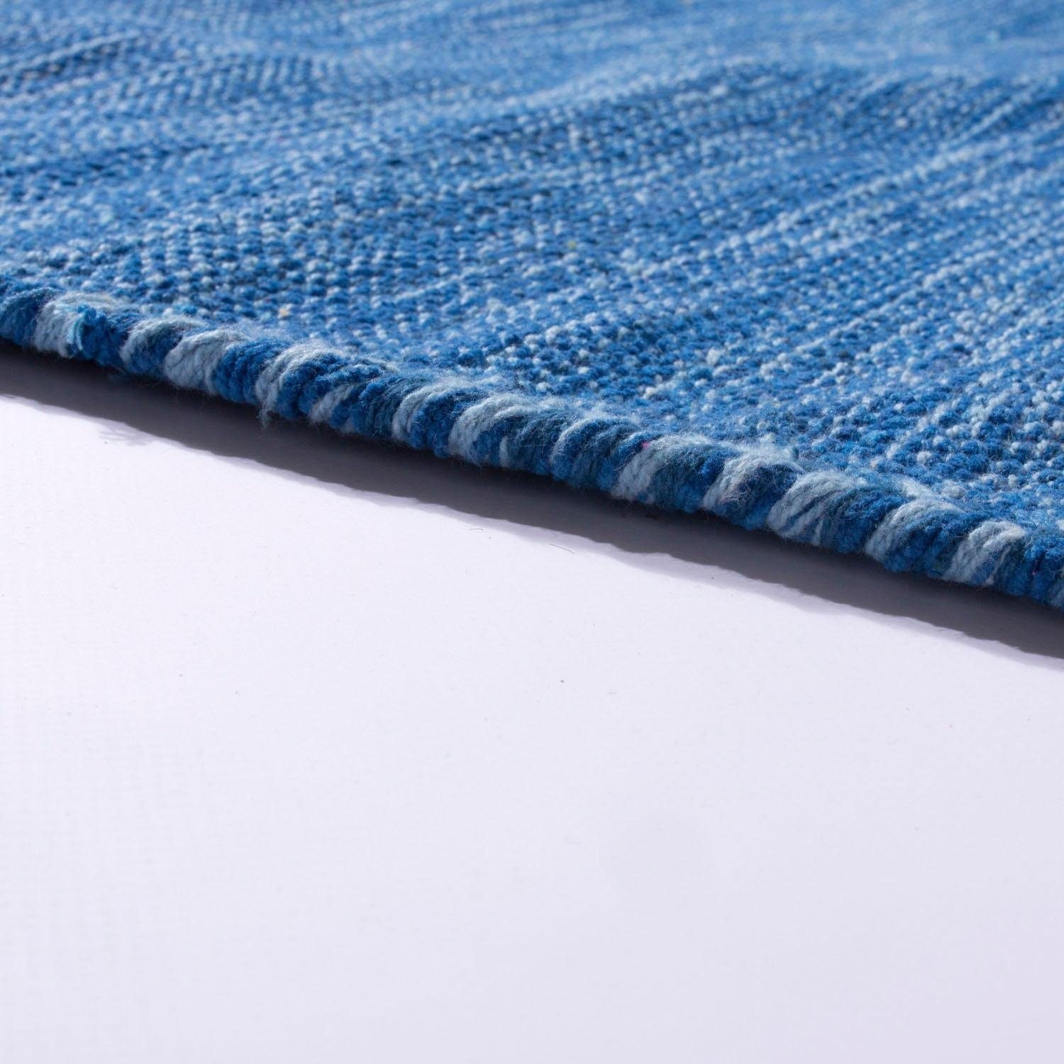 Paco Home Teppich »Kilim 210«, rechteckig, 12 mm Höhe, Handgwebt, Flachgewebe, reine Baumwolle, handgewebt, Uni Farben
