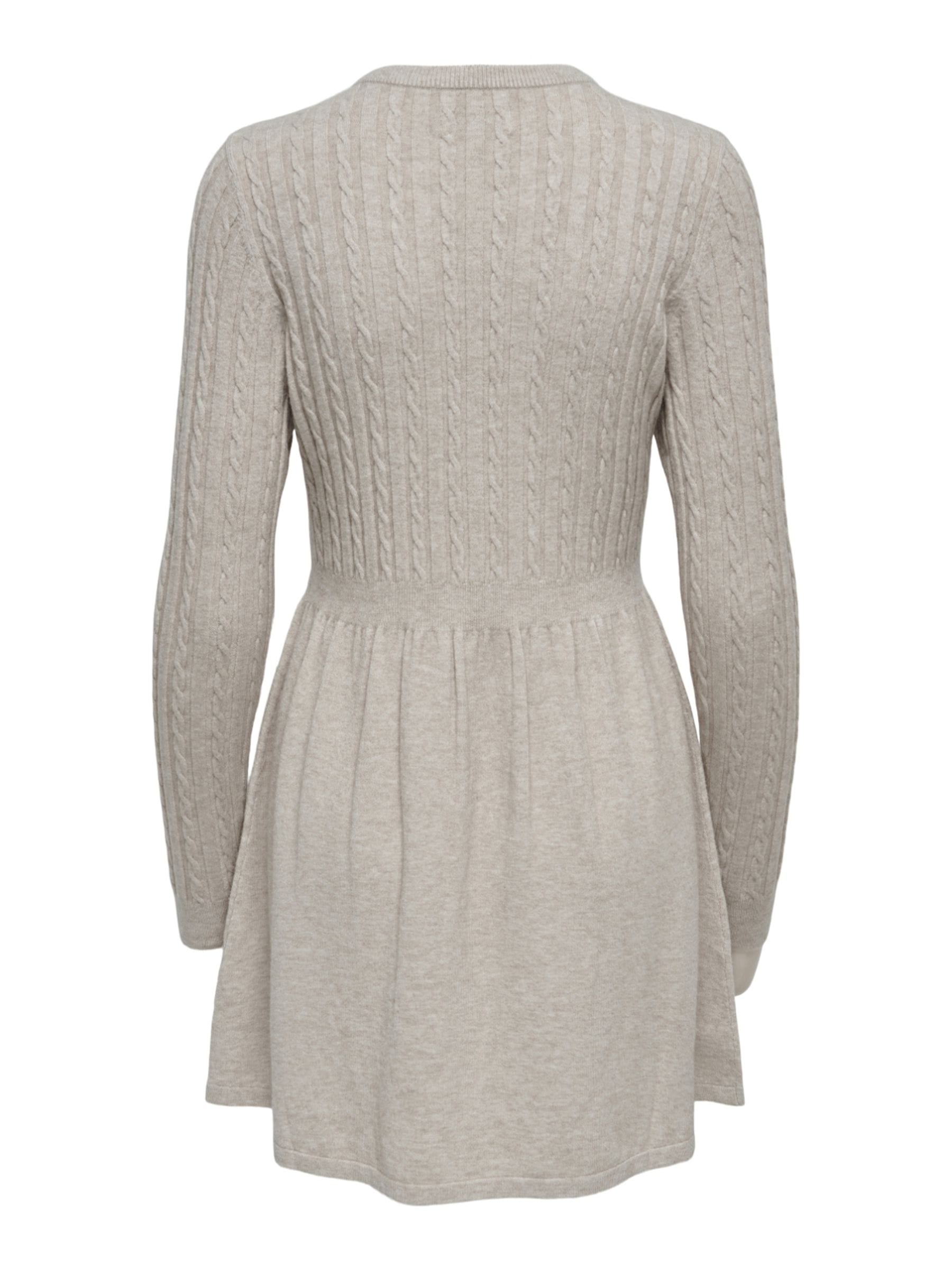 ONLY Strickkleid »ONLFIA LS CABLE DRESS KNT«, tailliert und mit dezentem Zopfstrickmuster im Oberteil