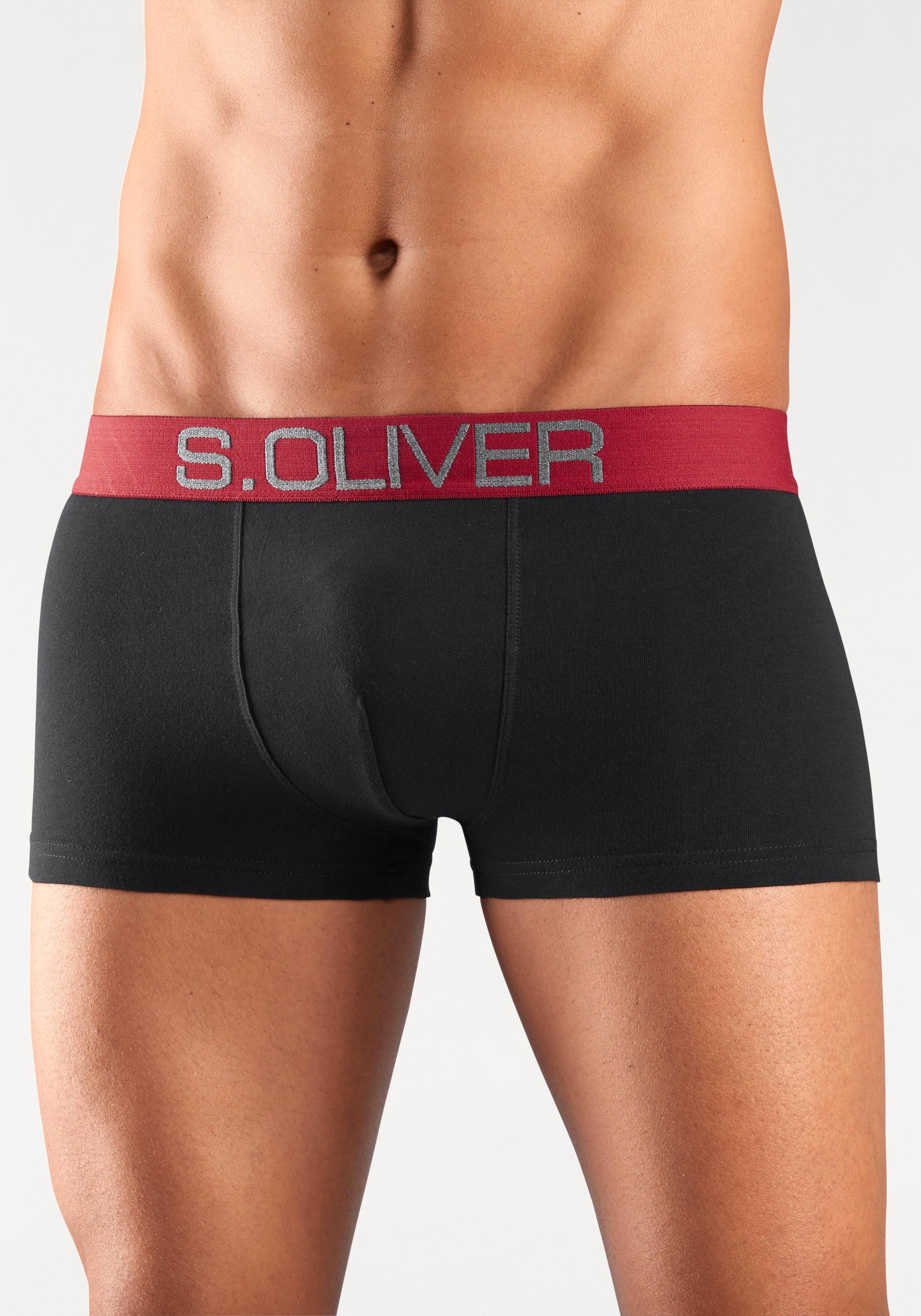 s.Oliver Hipster, (Packung, 4 St.), knapp sitzende Boxershorts für Herren aus Baumwoll-Mix