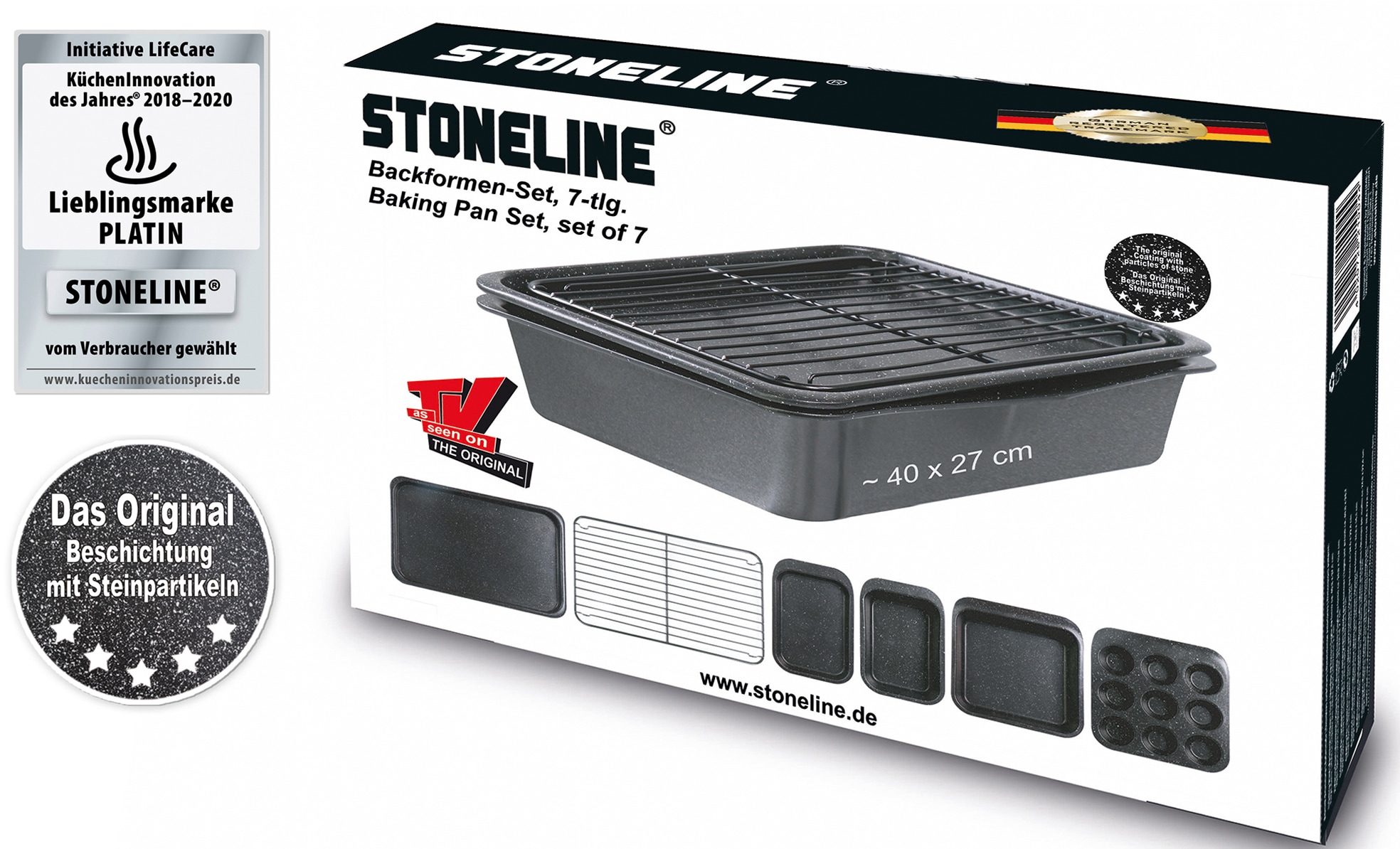 STONELINE Backform, (Set, 7 St.), mit Antihaftbeschichtung