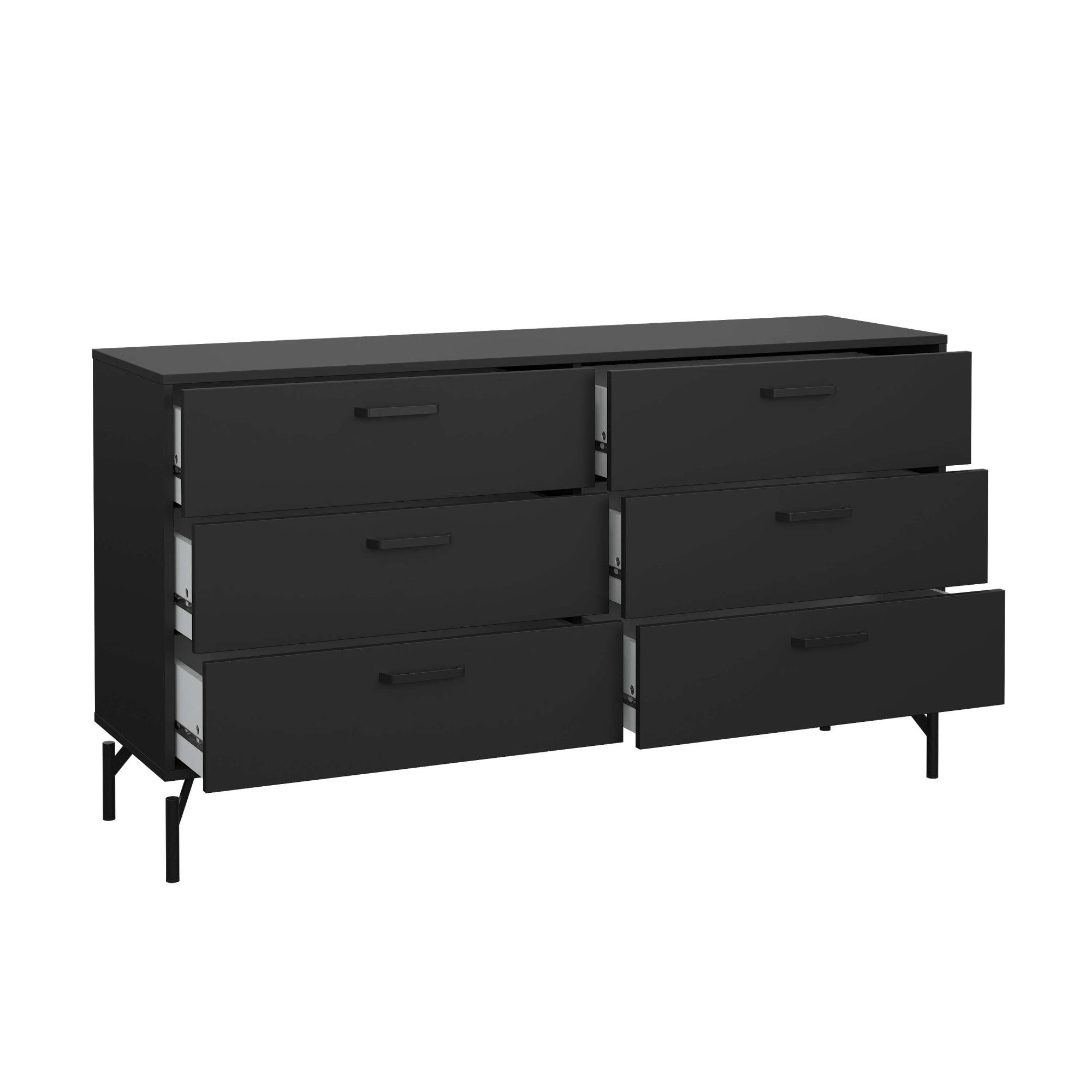 INOSIGN Kommode »Dana, Aufbewahrung, Schubladenschrank, Stauraum« Sideboard mit 6 Schubladen, Metallbeine, Breite 138 cm