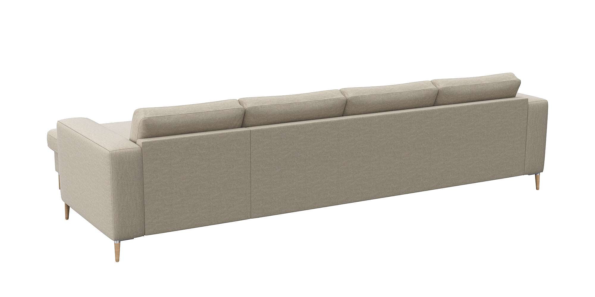FLEXLUX Ecksofa »Fiore, super Sitzkomfort durch Kaltschaum im Sitz, L-Form«, breite Armlehnen, Füße Alu+ Eiche