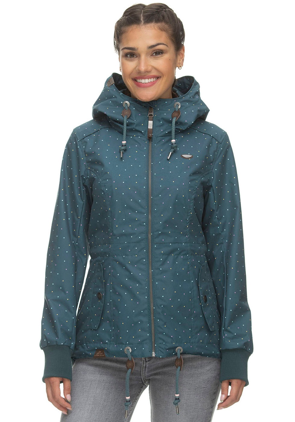 Ragwear Funktionsjacke »DANKKA DOTS«, mit Kapuze, mit Pünktchen Muster kaufen