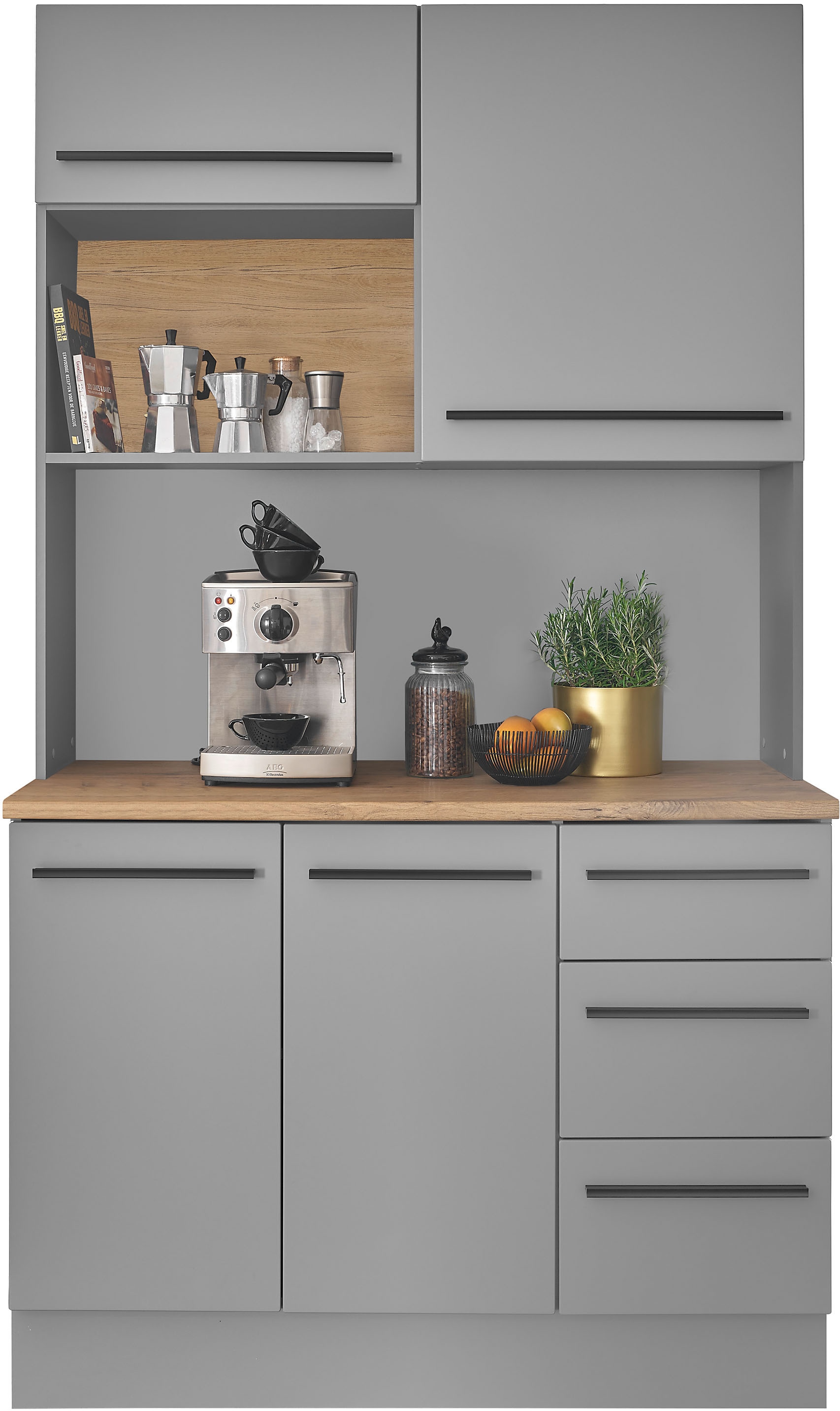 BASIC by Balculina Buffet »Denver, Küchenbuffet BxHxT 120x211x60«, (1 St.), Breite 120cm, Soft-Close für Türen und Schubkästen