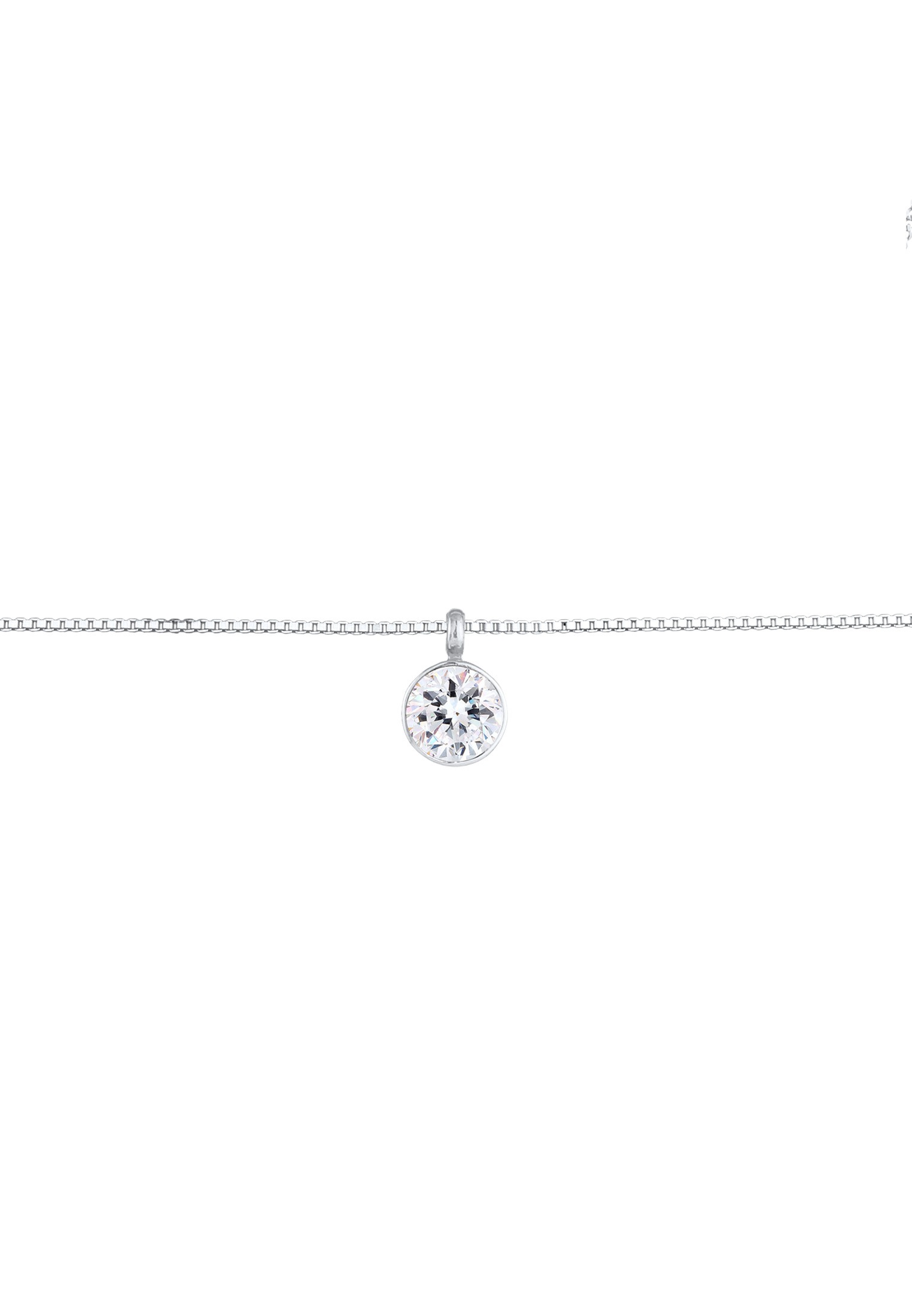 Elli Choker »Halskette Solitär Kristall Venezianerkette 925 Silber«
