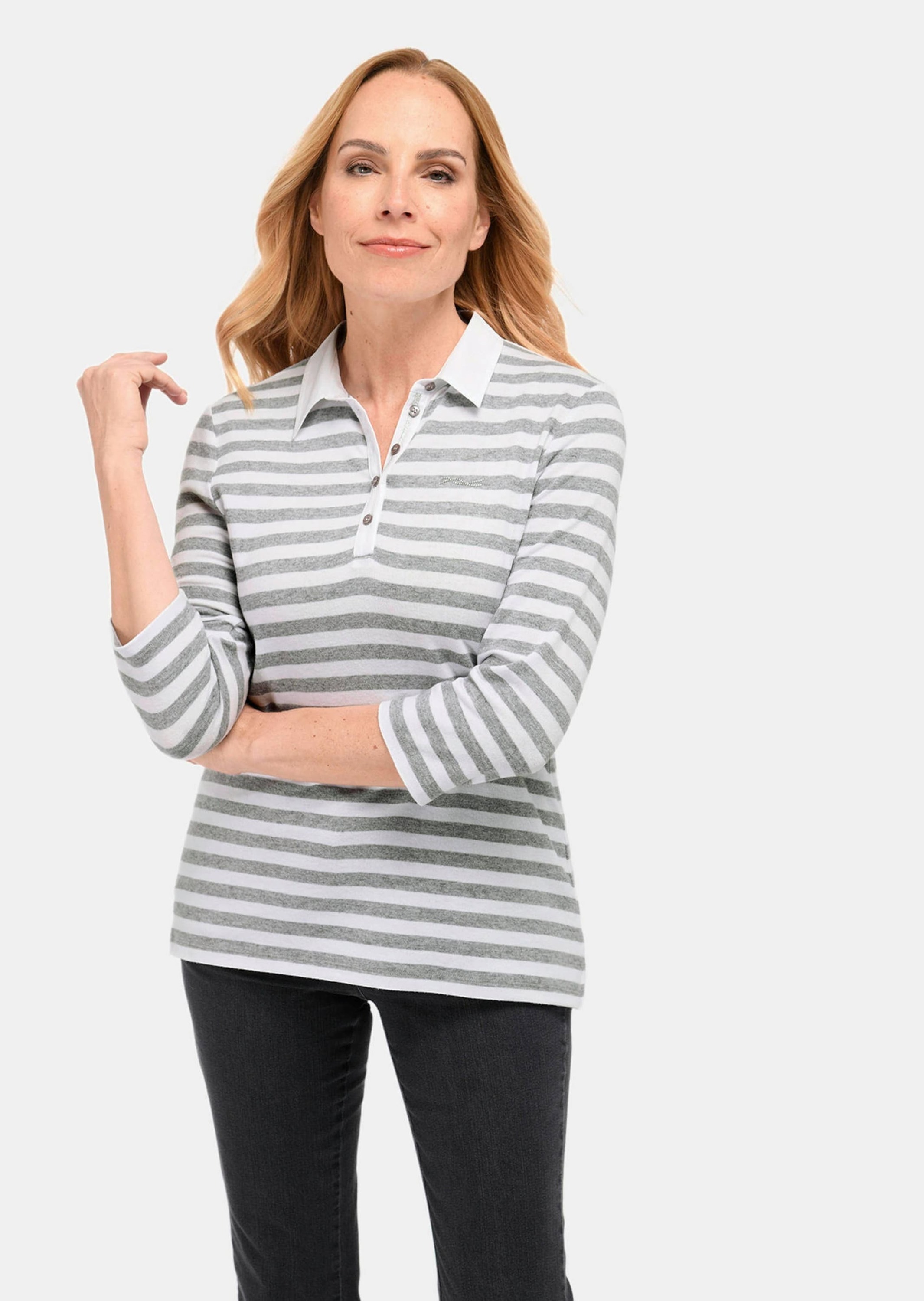 GOLDNER Poloshirt »Poloshirt Hochwertiges Langarmshirt mit Polokragen«