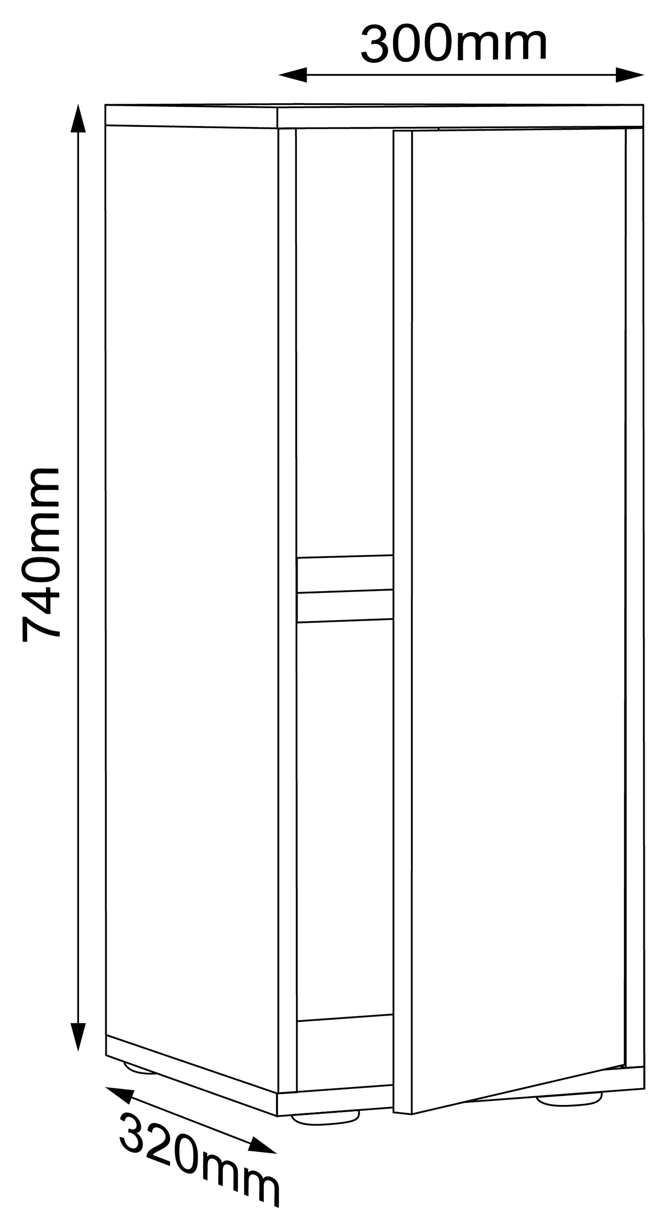 VCM Aktenschrank »Büroschrank Aktenschrank Sideboard Salia 2fach« 1 Stk. tlg.