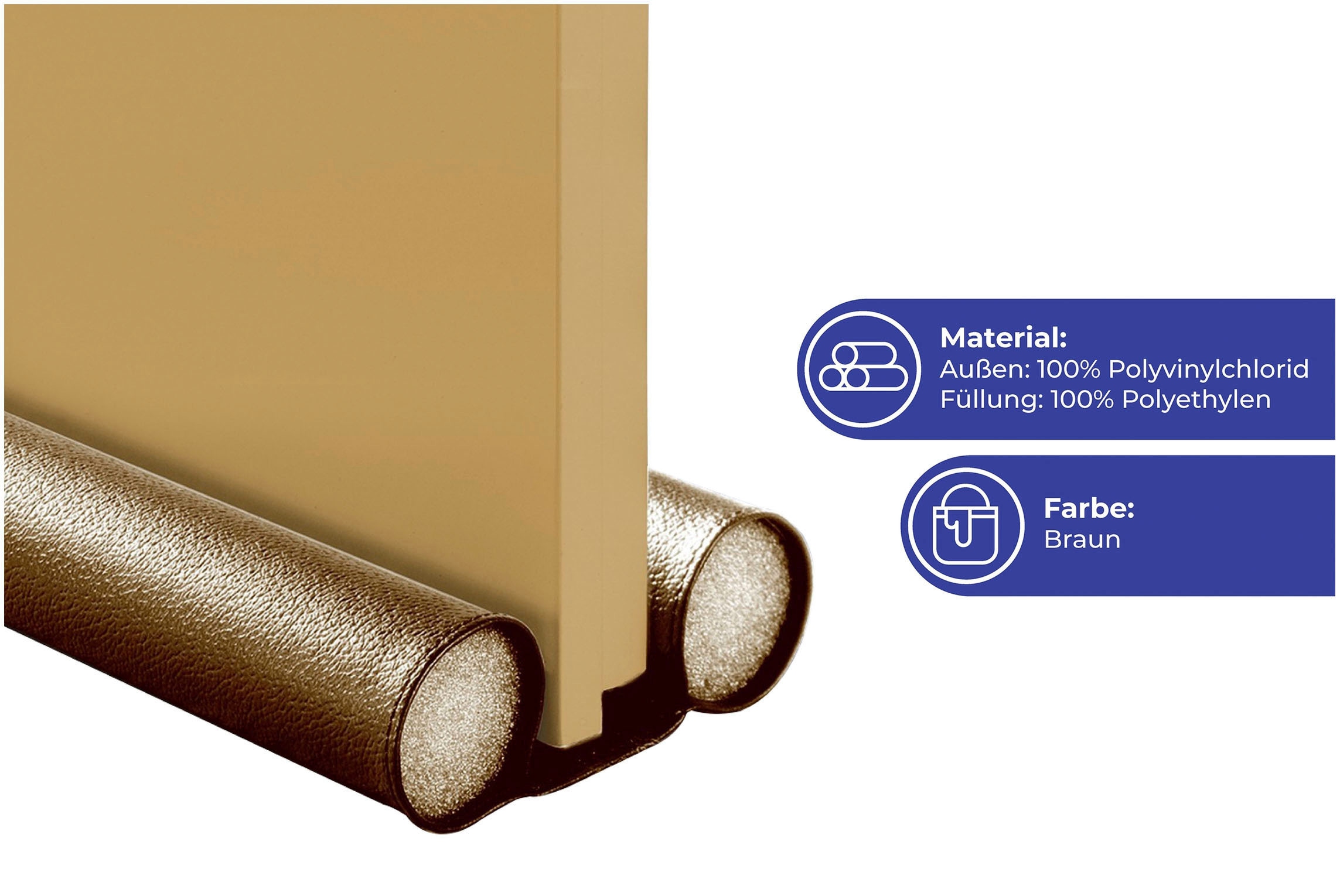Maximex Zugluftstopper, braun, faltbar