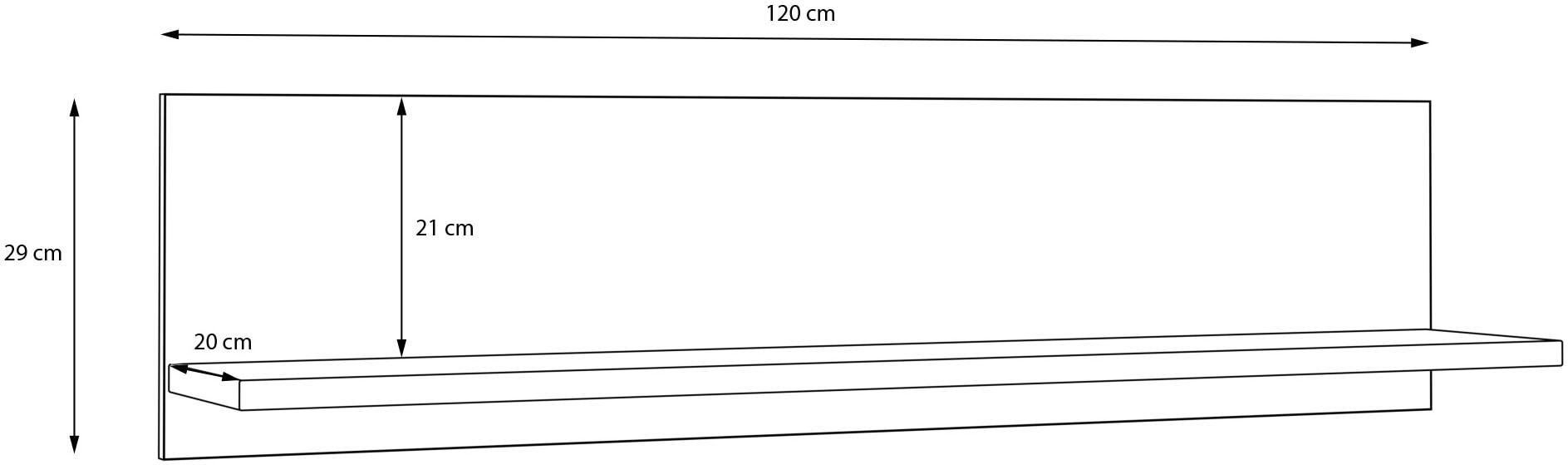FORTE Wandboard »Oak Squere« B/H/T 120,4/28,8/21,9