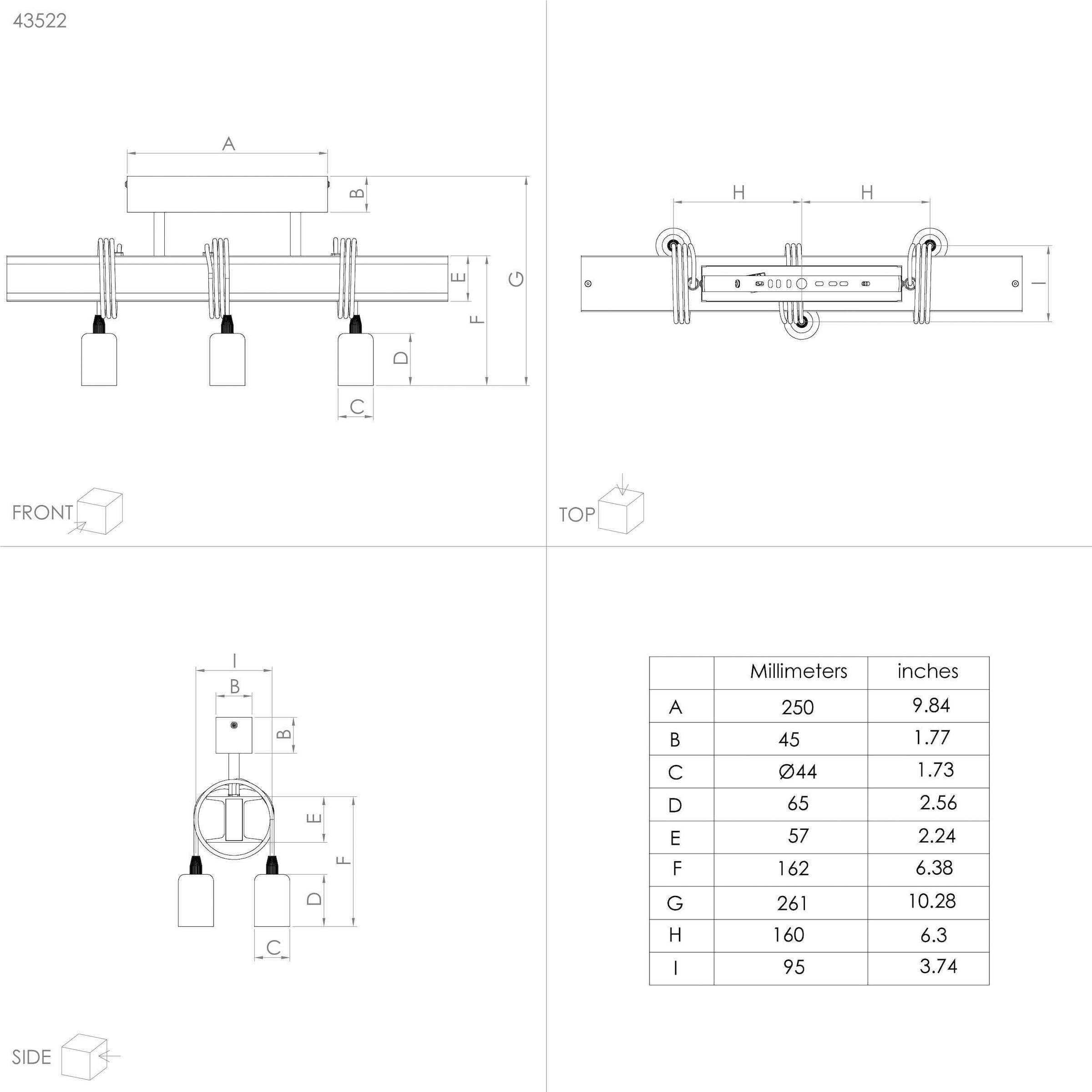 EGLO Deckenleuchte »TOWNSHEND 4 Deckenlampe, Stahl, Vintage, E27, Wohnzimmerlampe, Lampe« E27 1 Stk. Deckenleuchte, Esszimmer, L55 x B14 x H26 cm, antik-braun, 3X60W exkl.