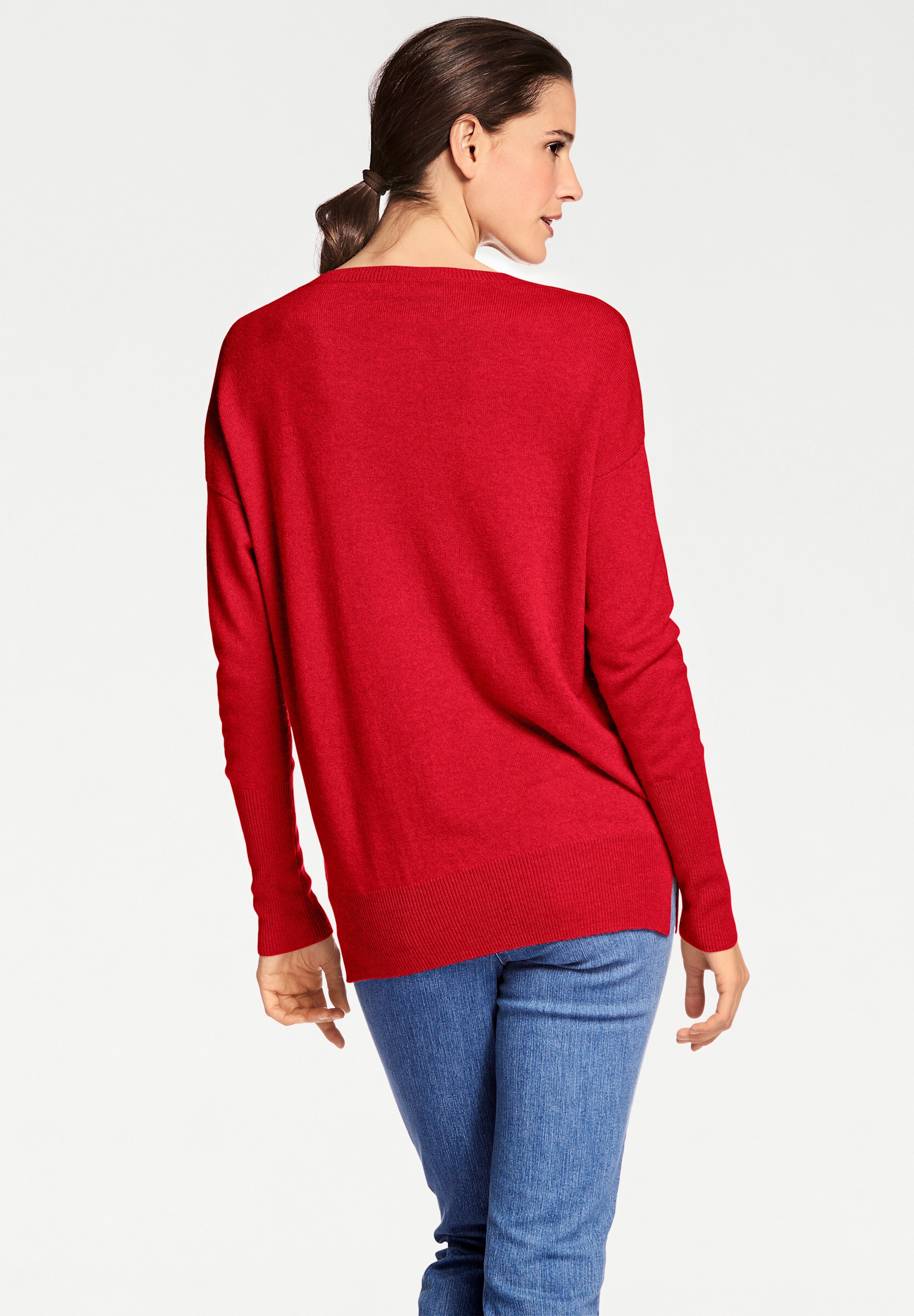 heine Longpullover »V-Pullover Kaschmirpullover mit V-Ausschnitt«