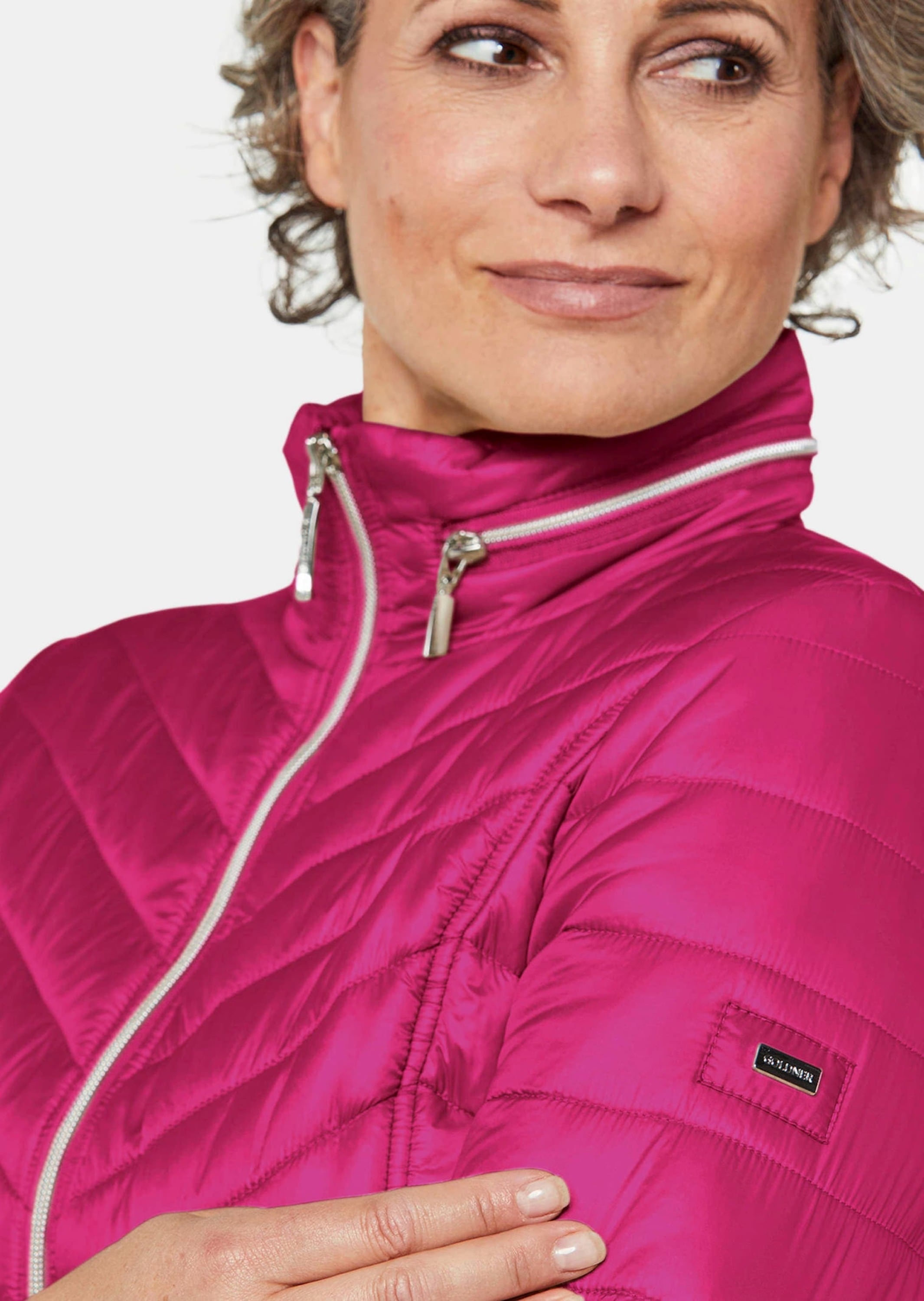 GOLDNER Kurzjacke »Figurschmeichelnde, leichte Longsteppjacke« Leichte Wattierung mit Diagonalstepp