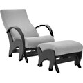 ATLANTIC home collection Relaxsessel, (Set, Sessel+Hocker), mit Rückenverstellung und Schaukelfunktion, Set inklusive Hocker