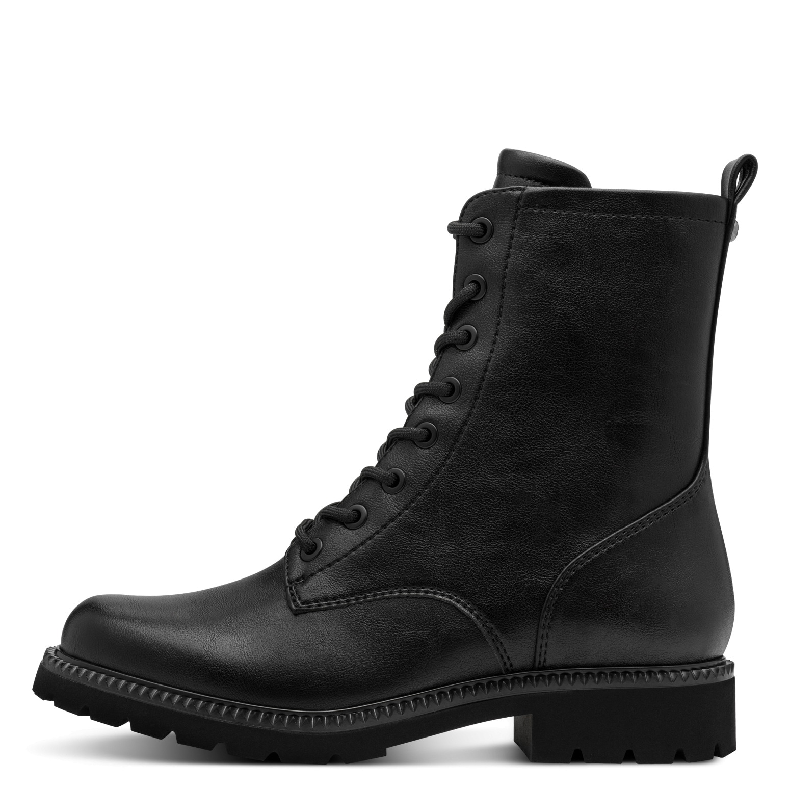 Tamaris Schnürstiefelette  , Blockabsatz, Schnürboots mit Logoaufnäher an der Schuhzunge