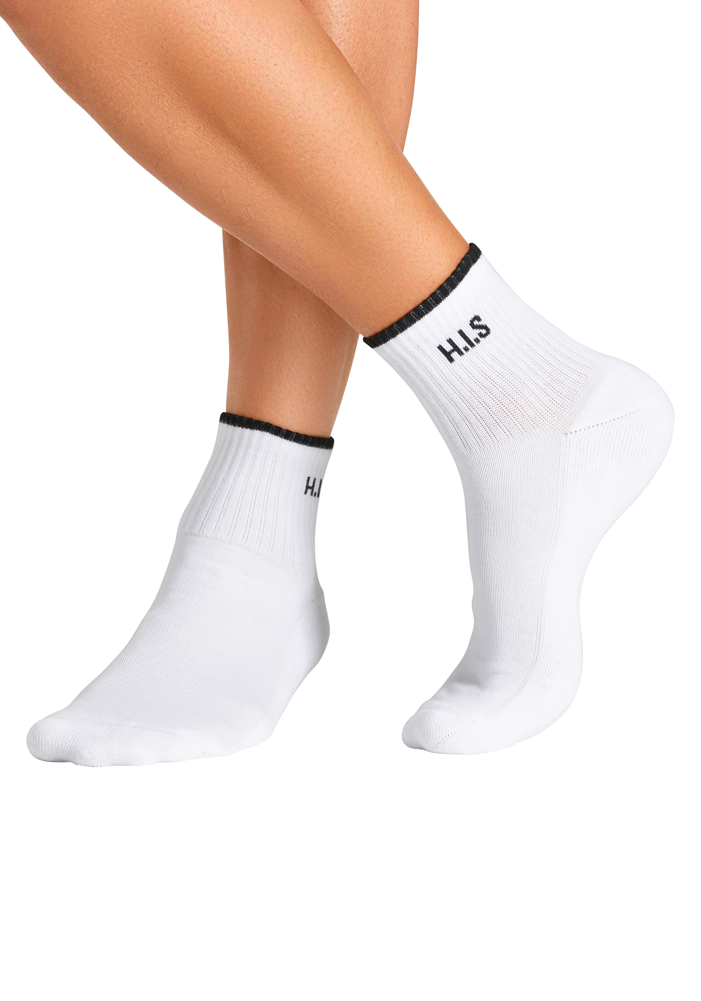 H.I.S Sportsocken »Kurzsocken«, (Packung, 6 Paar), mit Frottee & verstärkten Belastungszonen