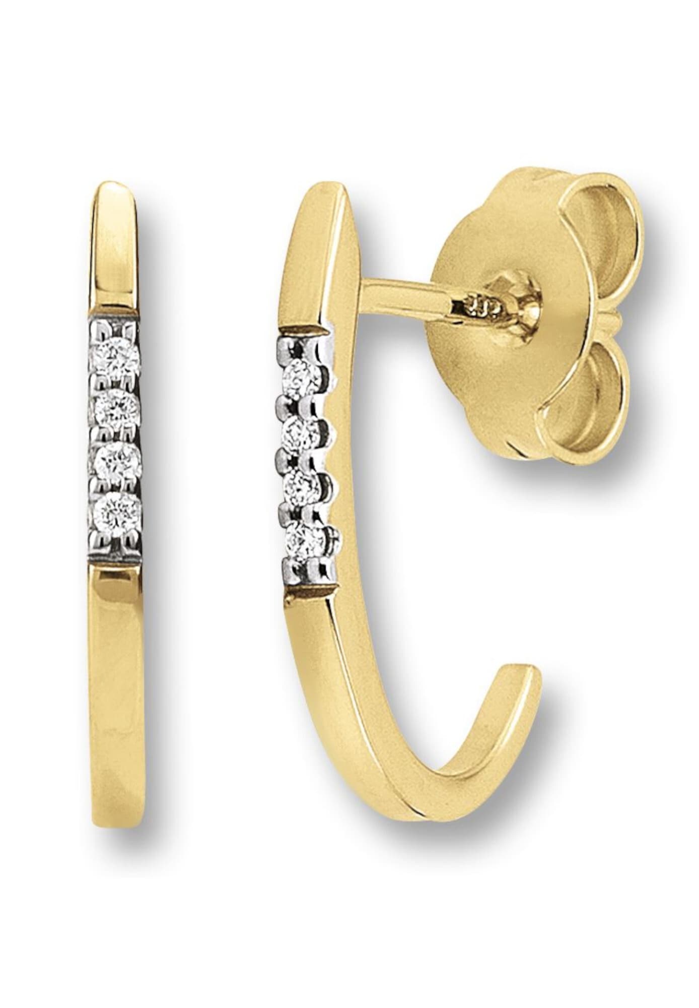 ONE ELEMENT Paar Ohrstecker »0.03 ct Diamant Brillant Ohrringe  Ohrstecker aus 585 Gelbgold«