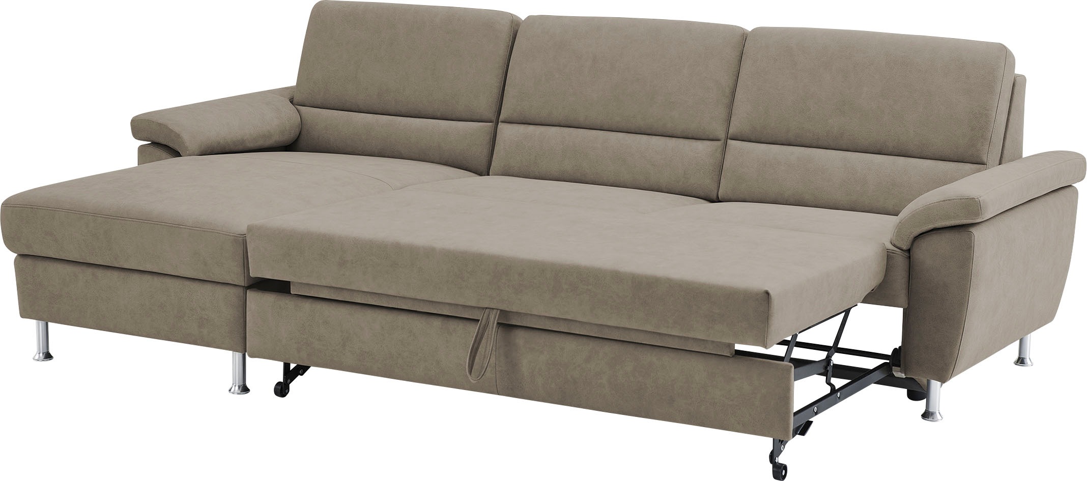 CALIZZA INTERIORS Ecksofa »Onyx L-Form«, Recamiere links oder rechts, wahlweise mit Bettfunktion, Breite 270 cm