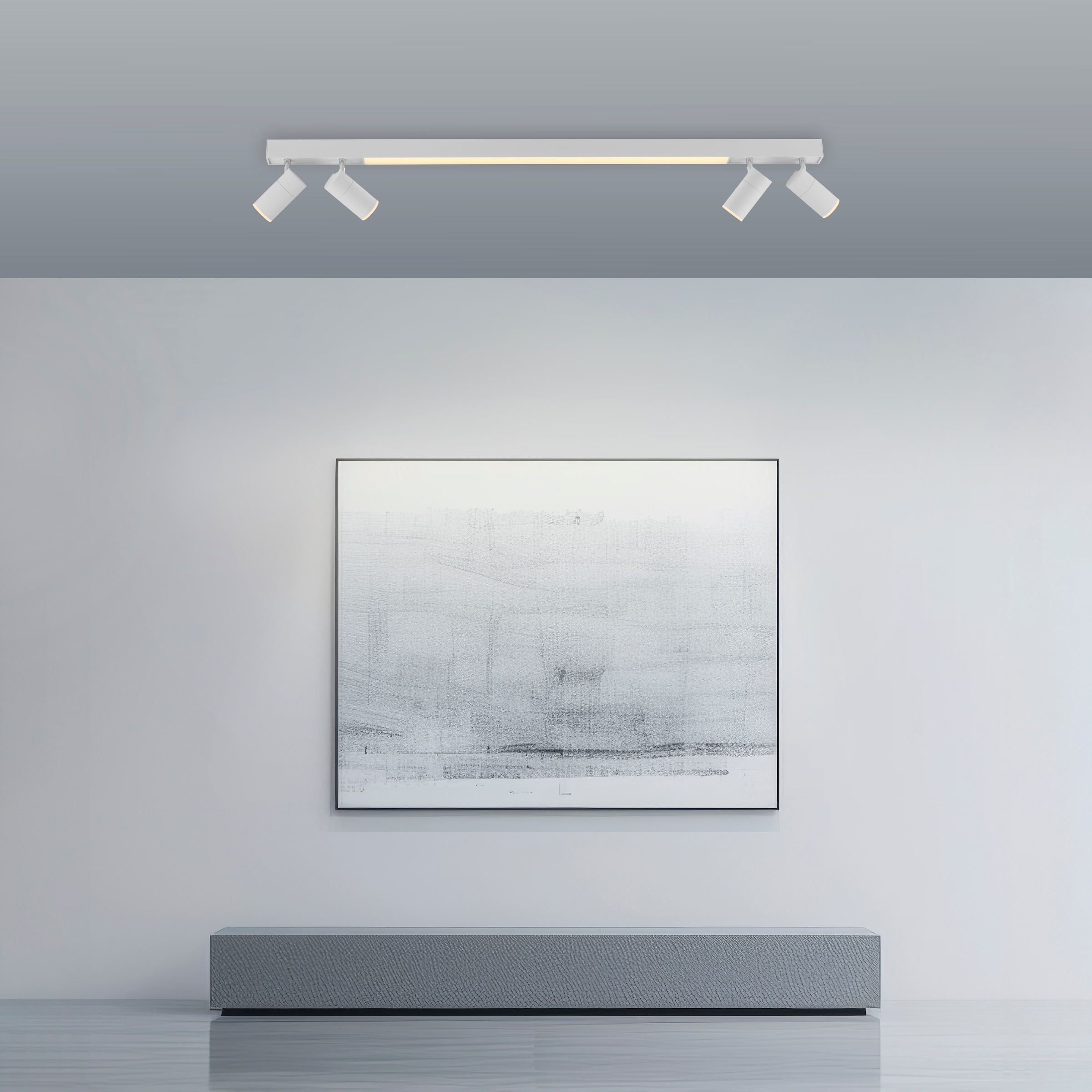 Neuhaus PURE LED Deckenleuchte »PURE Lines Spot« LED-Board 1 Stk. warmweiß - kaltweiß Spots dreh- &schwenkbar, CCT, dimmbar, Fernbedienung
