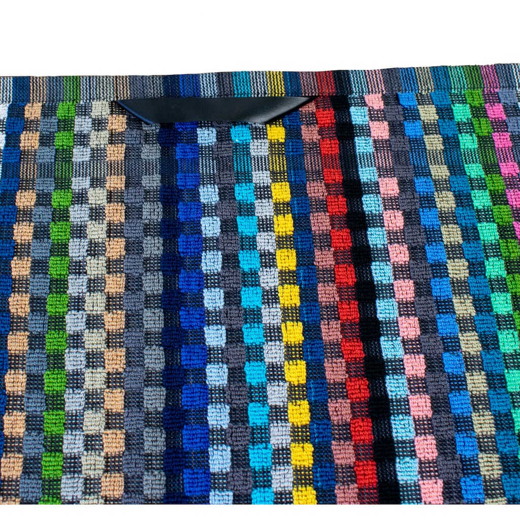 Delindo Lifestyle Handtuch »Frottier Grubentuch, 50x90 cm«, (5 St.), Multicolor kariert aus Baumwolle