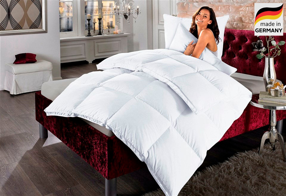 OTTO home Daunenbettdecke "Köniz, Bettdecke 135x200 cm, 155x220 cm und weitere Größen" extrawarm Füllung 60Daunen40Federn 1 Stk. tlg. Bettdecken, Sommer, Winter, Decke ist Made in Green zertifiziert