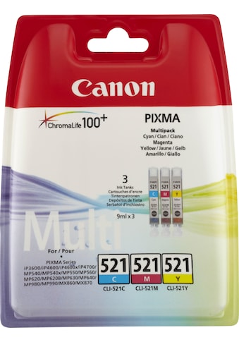 Canon Tintenpatrone »CLI-521«, original Druckerpatrone 521 cyan/magenta/gelb kaufen