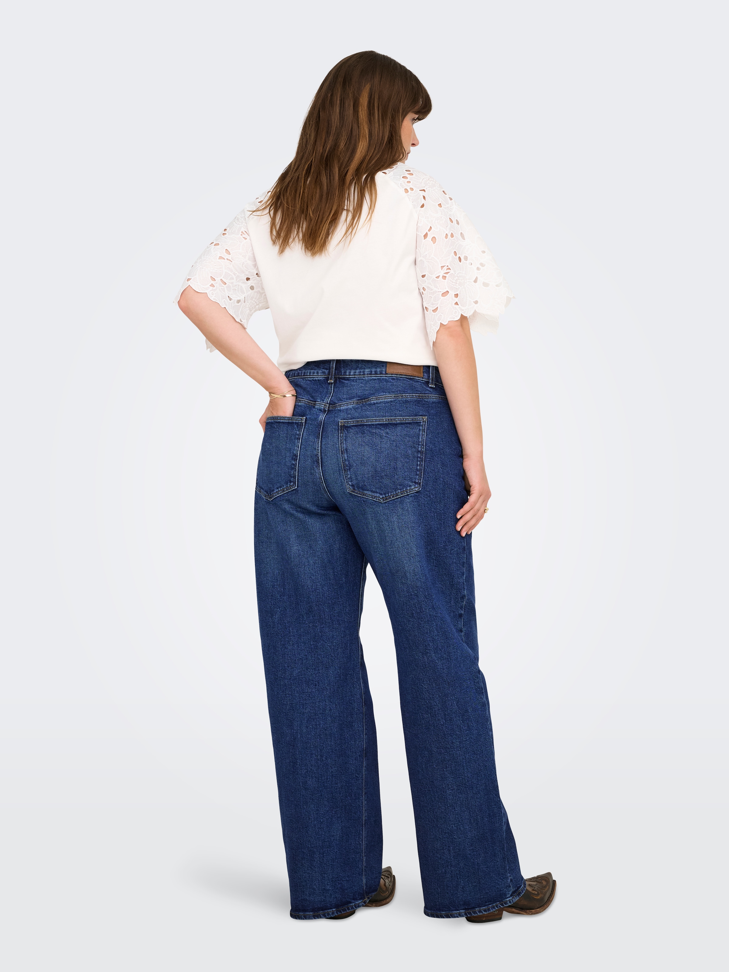 ONLY CARMAKOMA High-waist-Jeans »CARJUICY HW WIDE LEG REA255«