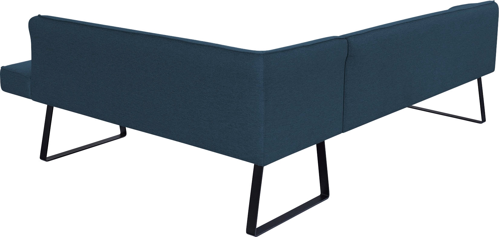 exxpo - sofa fashion Eckbank »Americano« mit Keder und Metallfüßen, Bezug in verschiedenen Qualitäten