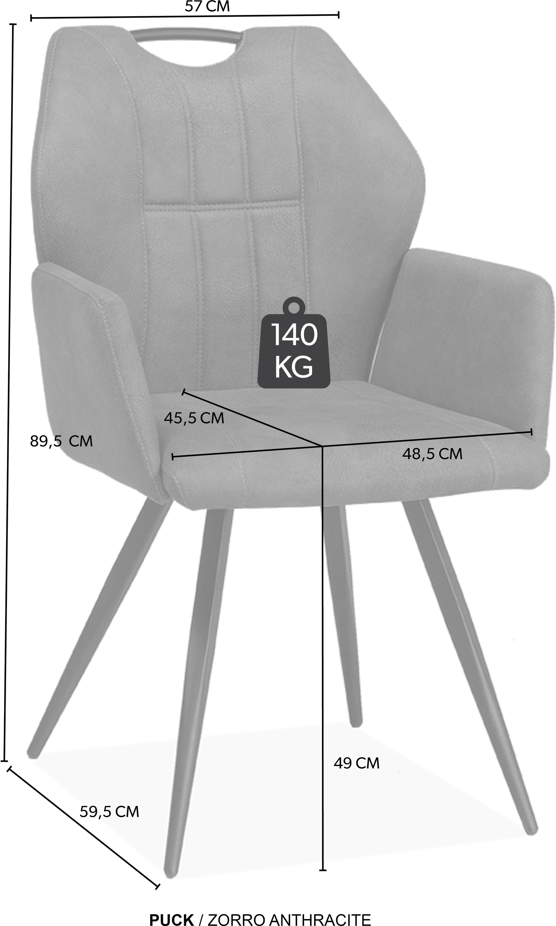 OMG Design Esszimmerstuhl »Puck« (Set) 2 Stk.Esszimmerstuhl, pflegeleichter Bezug