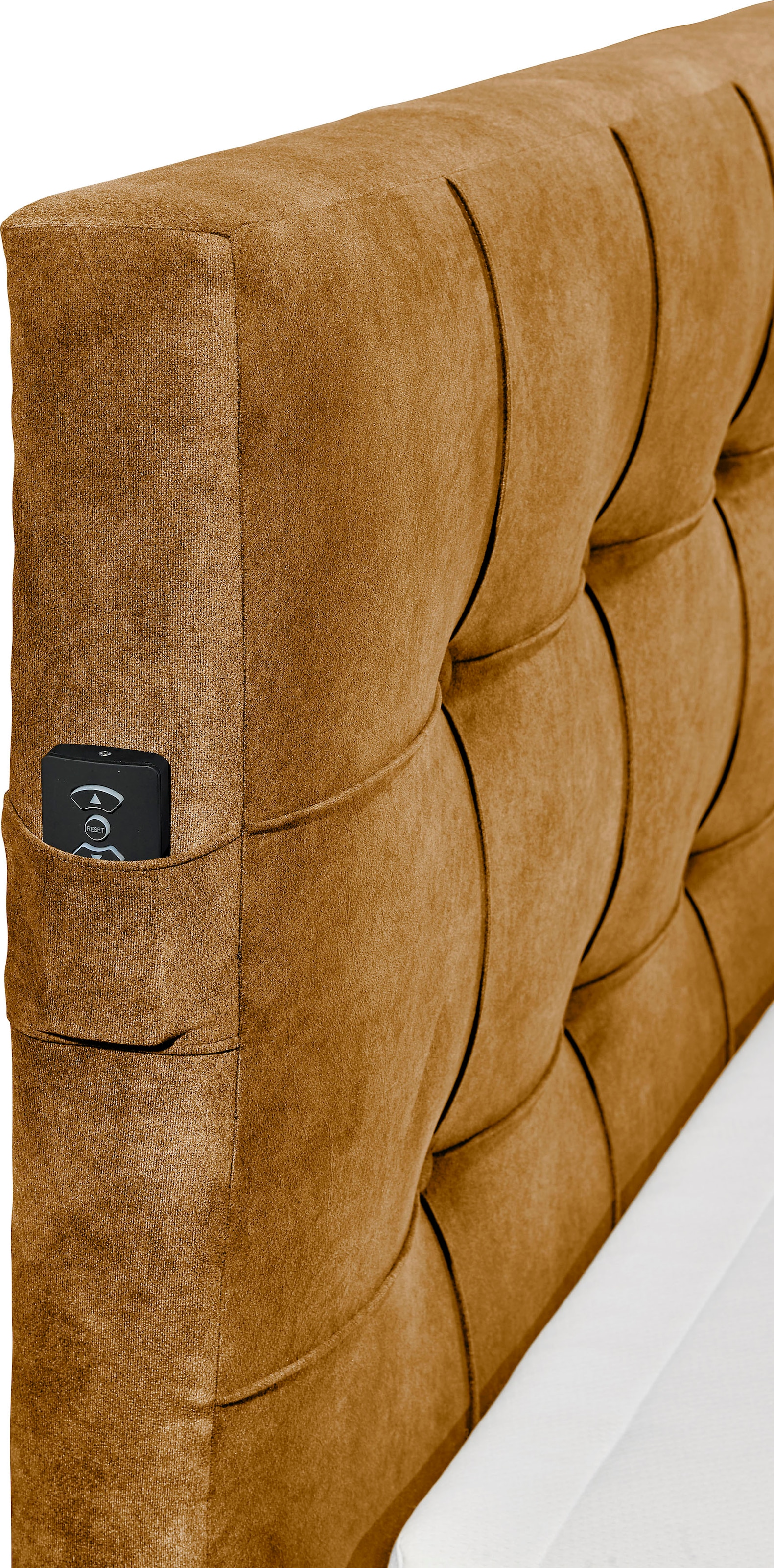 set one by Musterring Boxspringbett »Richmond« versenkbarer TV- Halterung mit Fernbedienung