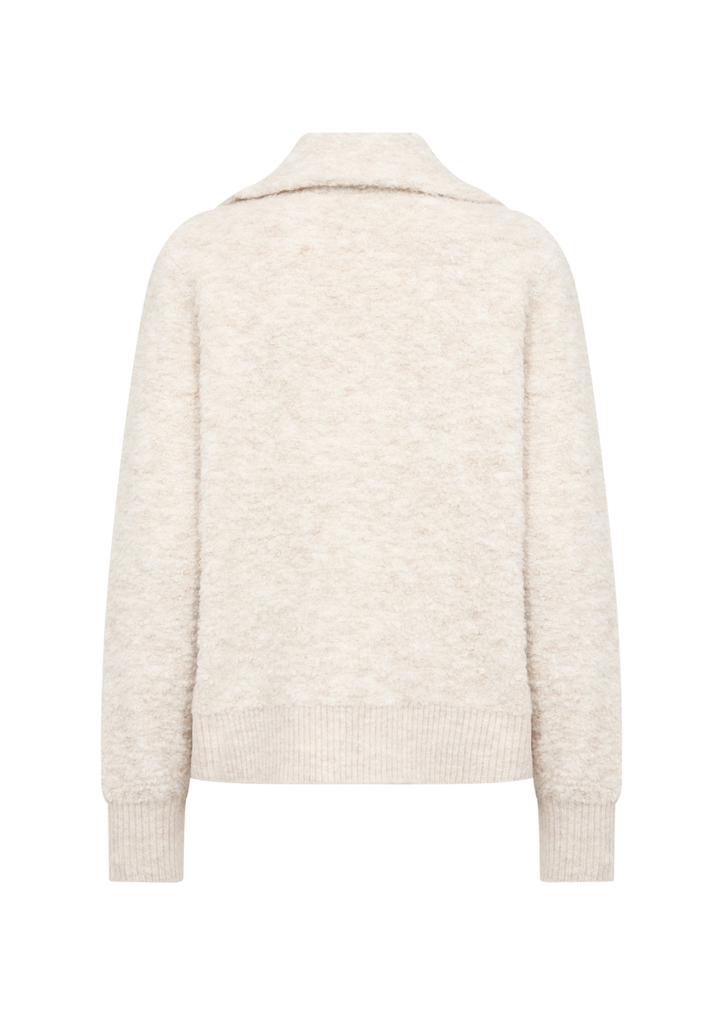 soyaconcept Strickjacke »SC-VENCHE 4« Materialmix, mit Kragen und Reißverschluss, Eingrifftaschen