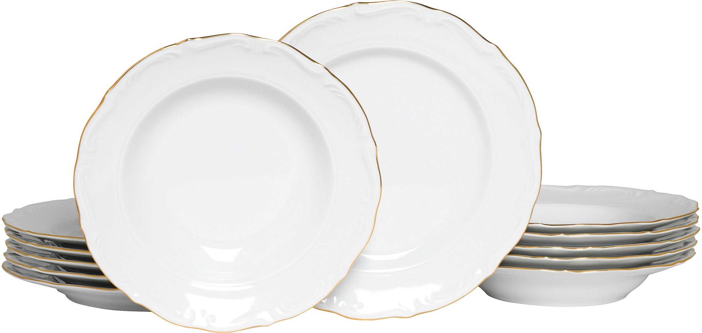 CreaTable Tafelservice »Maria Theresia, Tafel-Service 12-tlg« Traditionelle Porzellanform